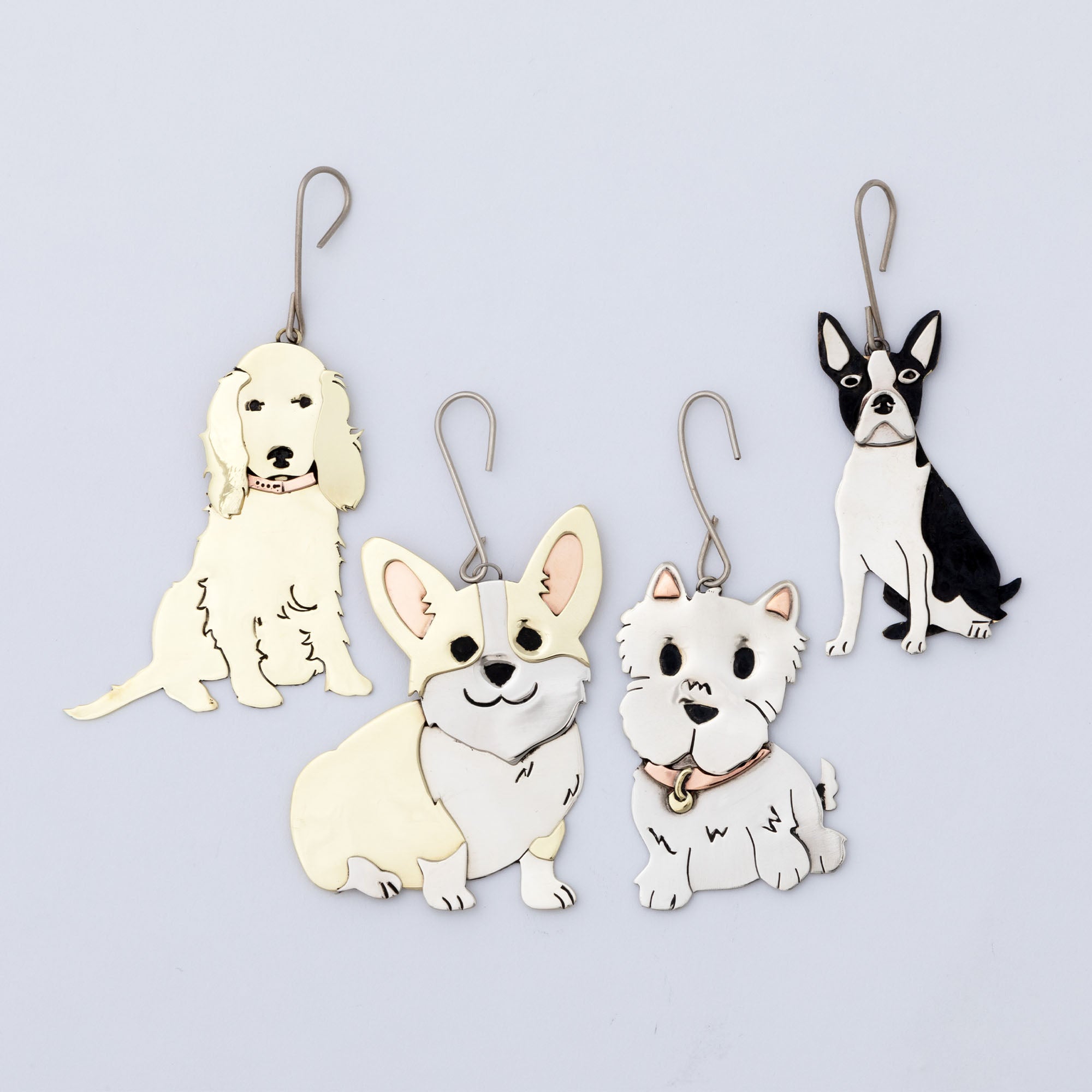 Premium Mixed Metal Dog Breed Ornament | Handmade Fair Trade Decor