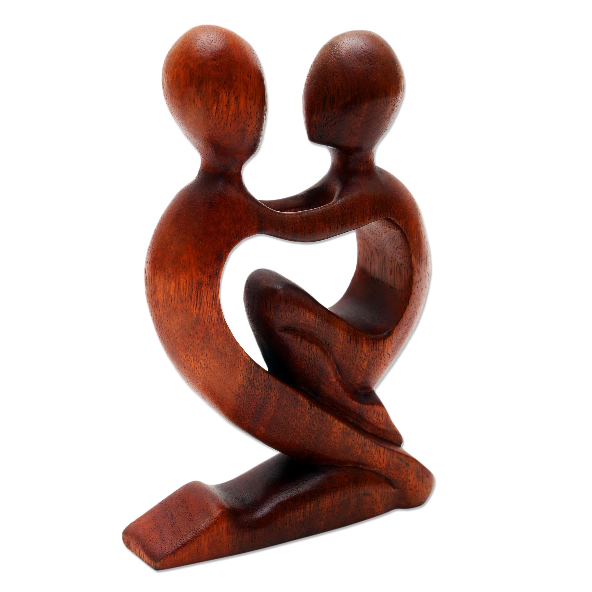 Premium True Love Romantic Wood Sculpture – Handcrafted Embrace