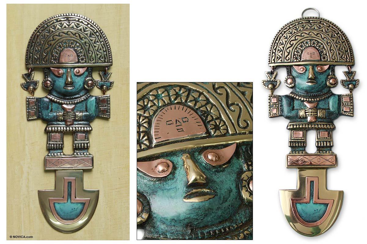 Premium Bronze & Copper Tumi Replica Wall Art - Bring Good Luck & Heritage
