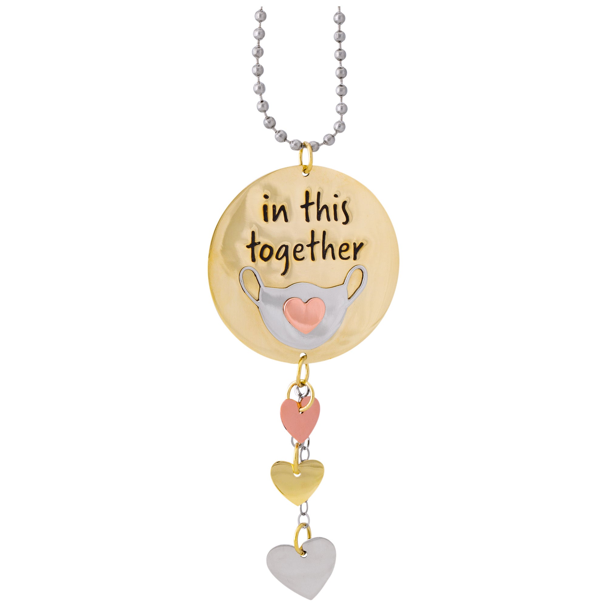 Premium In This Together Mixed Metal Car Charm - Ultimate Symbol of Unity