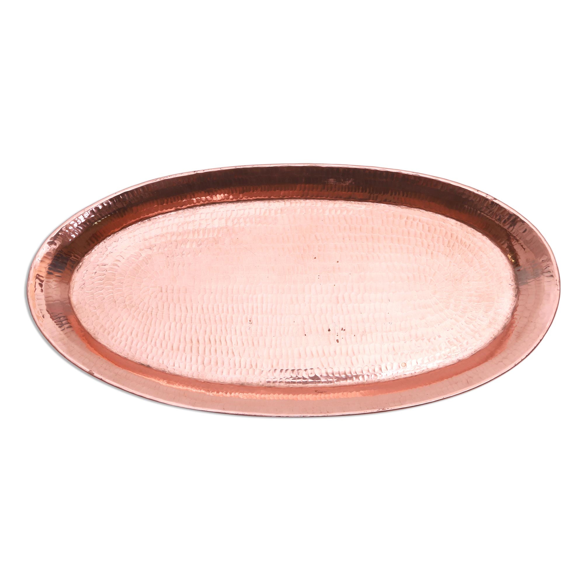 Premium Handcrafted Oval Copper Tray – Ultimate Bali Artisan Decor