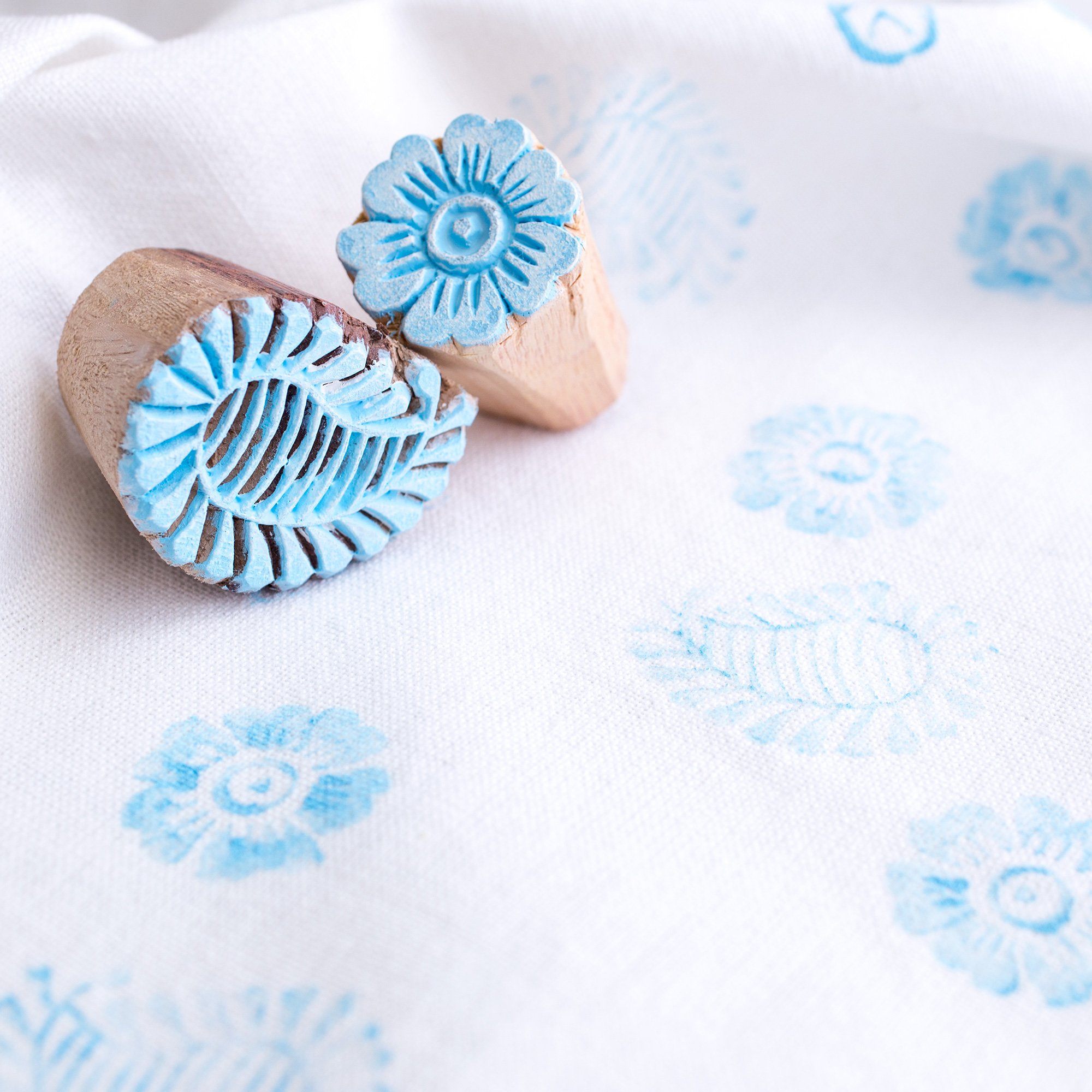 Premium Hand-Carved Mini Block Print Stamp Kit
