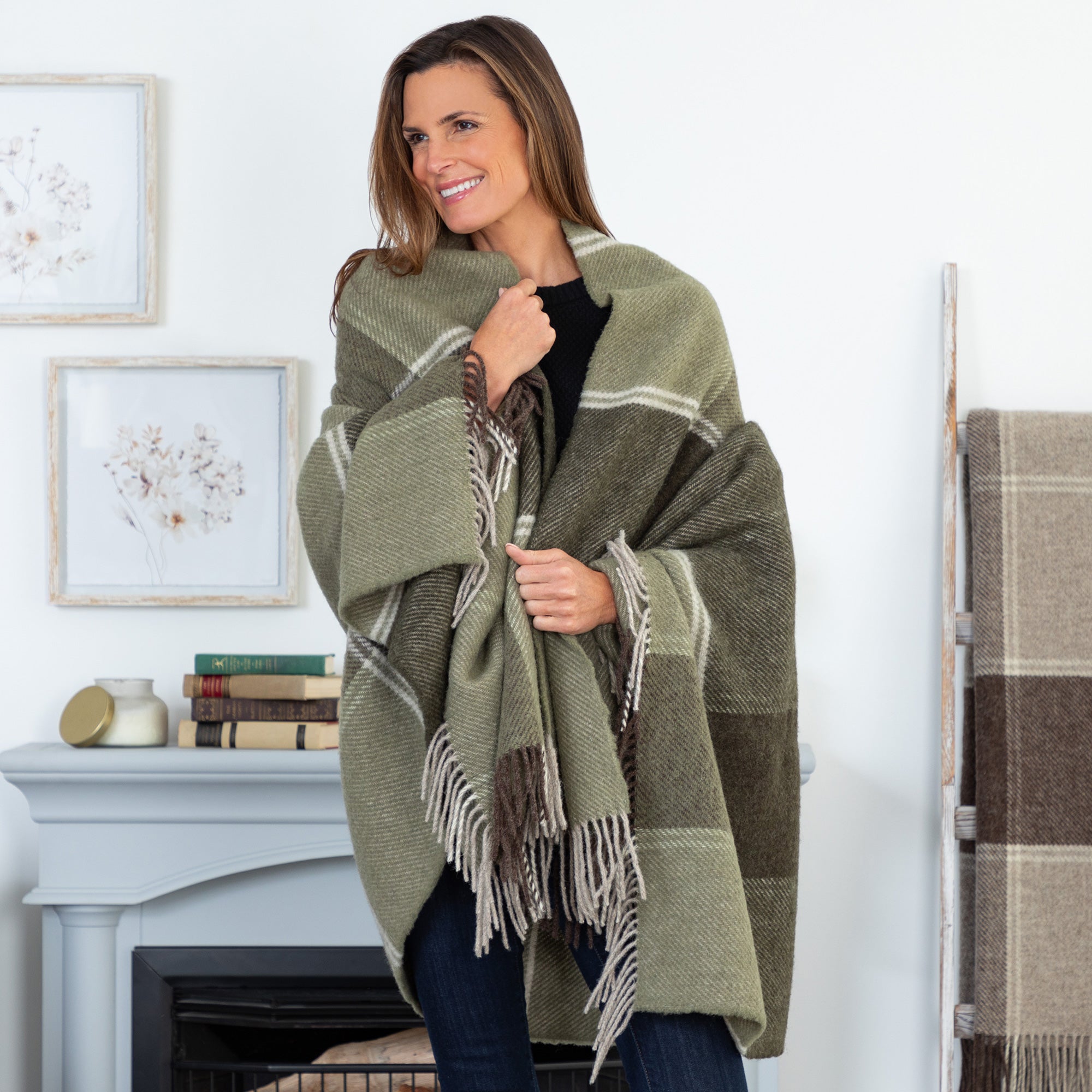 Premium Ukrainian 100% Wool Fringed Throw Blanket - Ultimate Warmth & Style