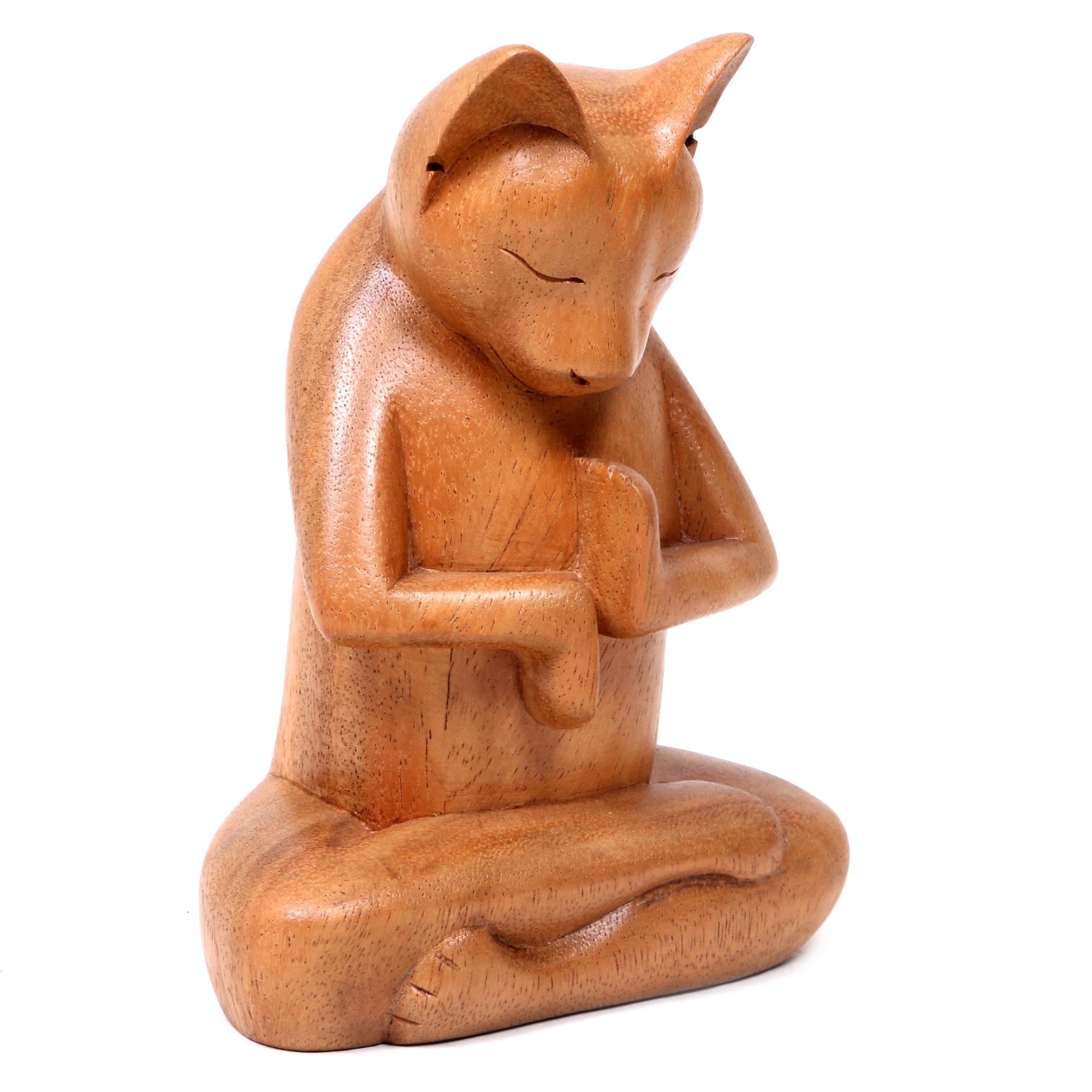 Premium Full Lotus Cat Meditation Sculpture