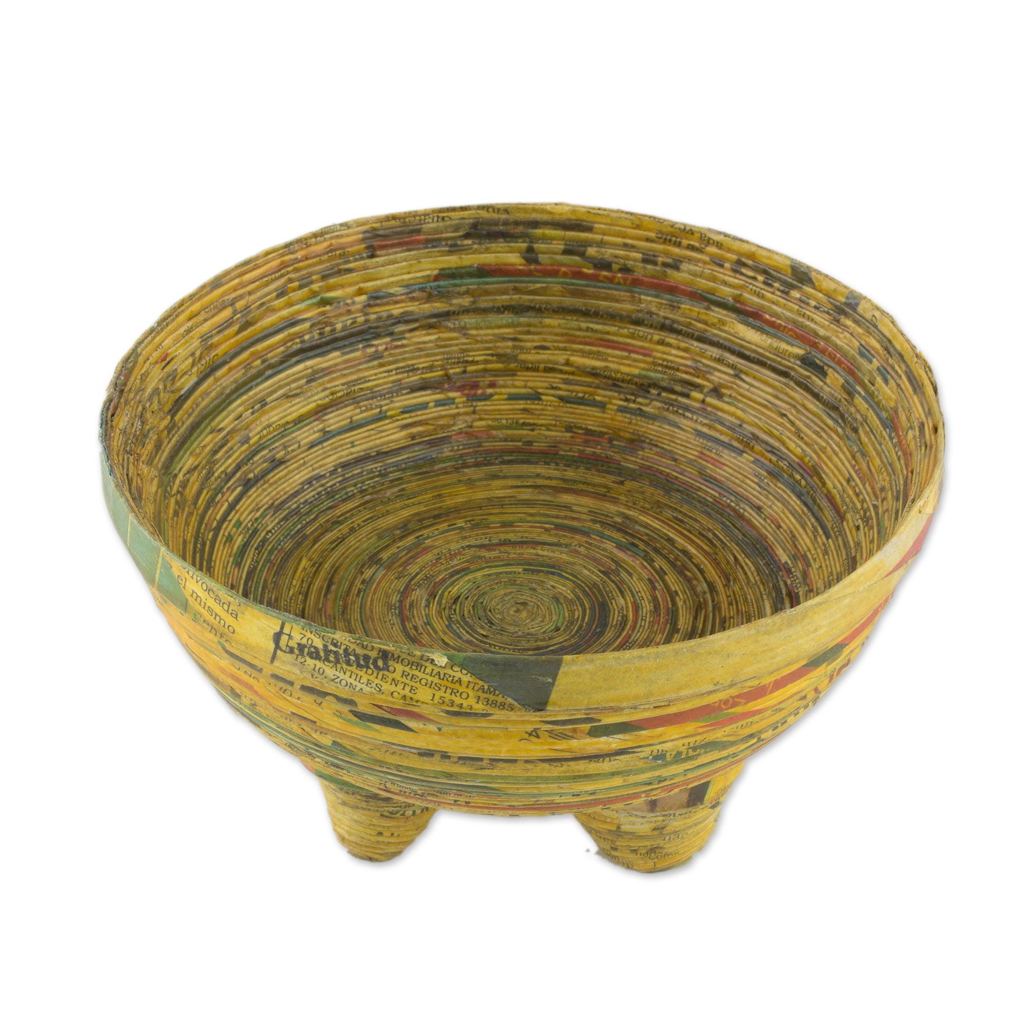 Premium Handmade Recycled Paper Decorative Bowl – Eco-Friendly Artistry from Guatemala