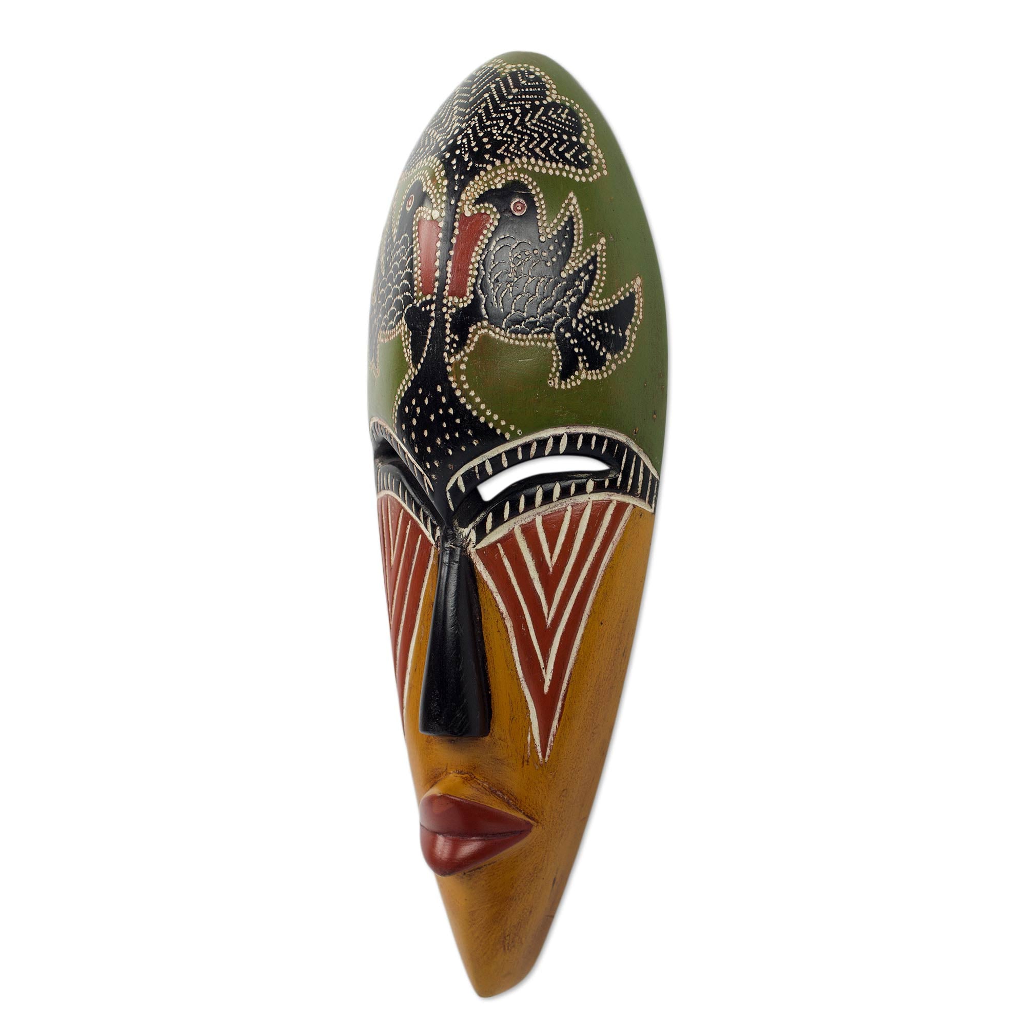Premium Handcrafted Eagle Wall Mask - African Artisan Design