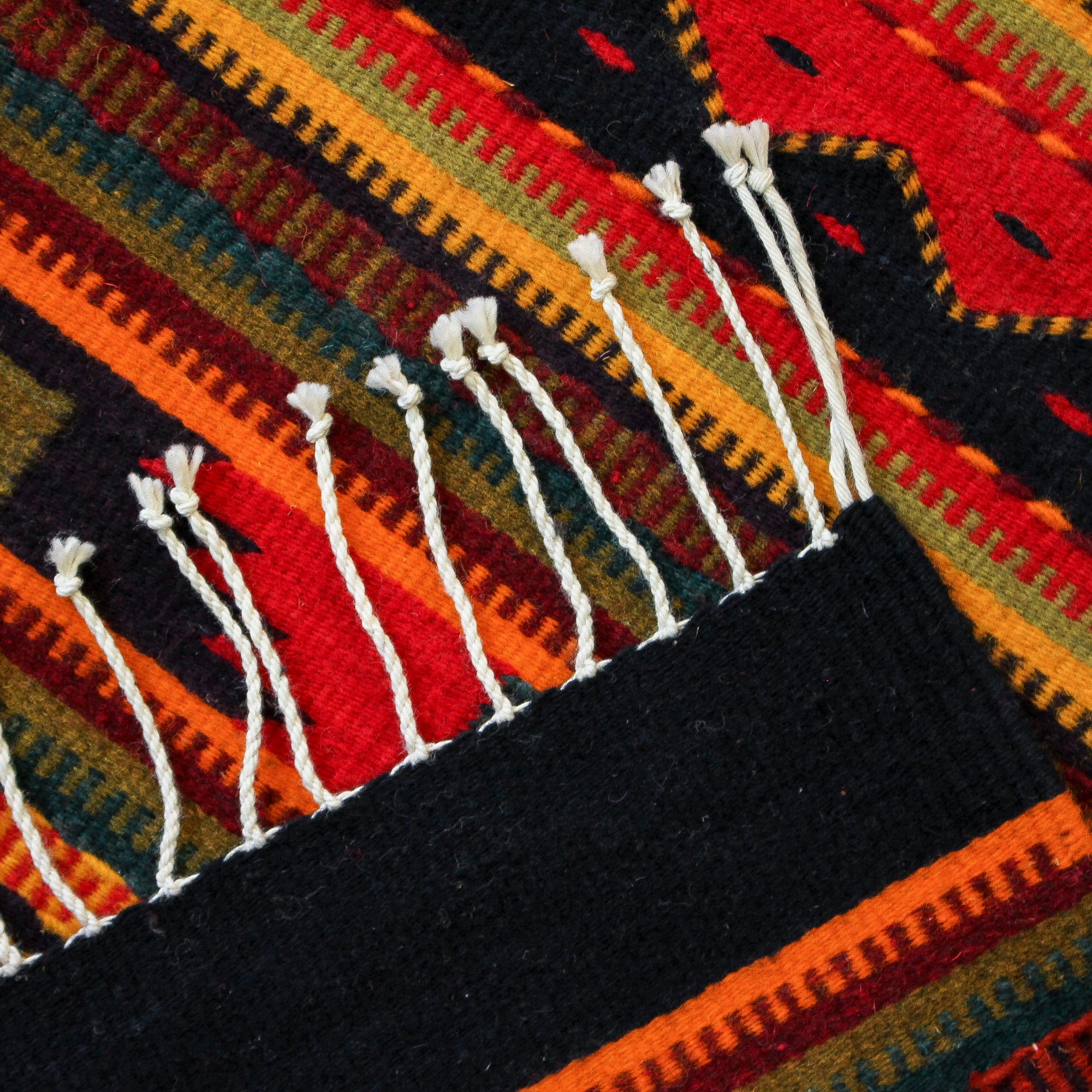 Premium Handmade Zapotec Wool Rug - Fiesta de Colores (2.5x5 ft)