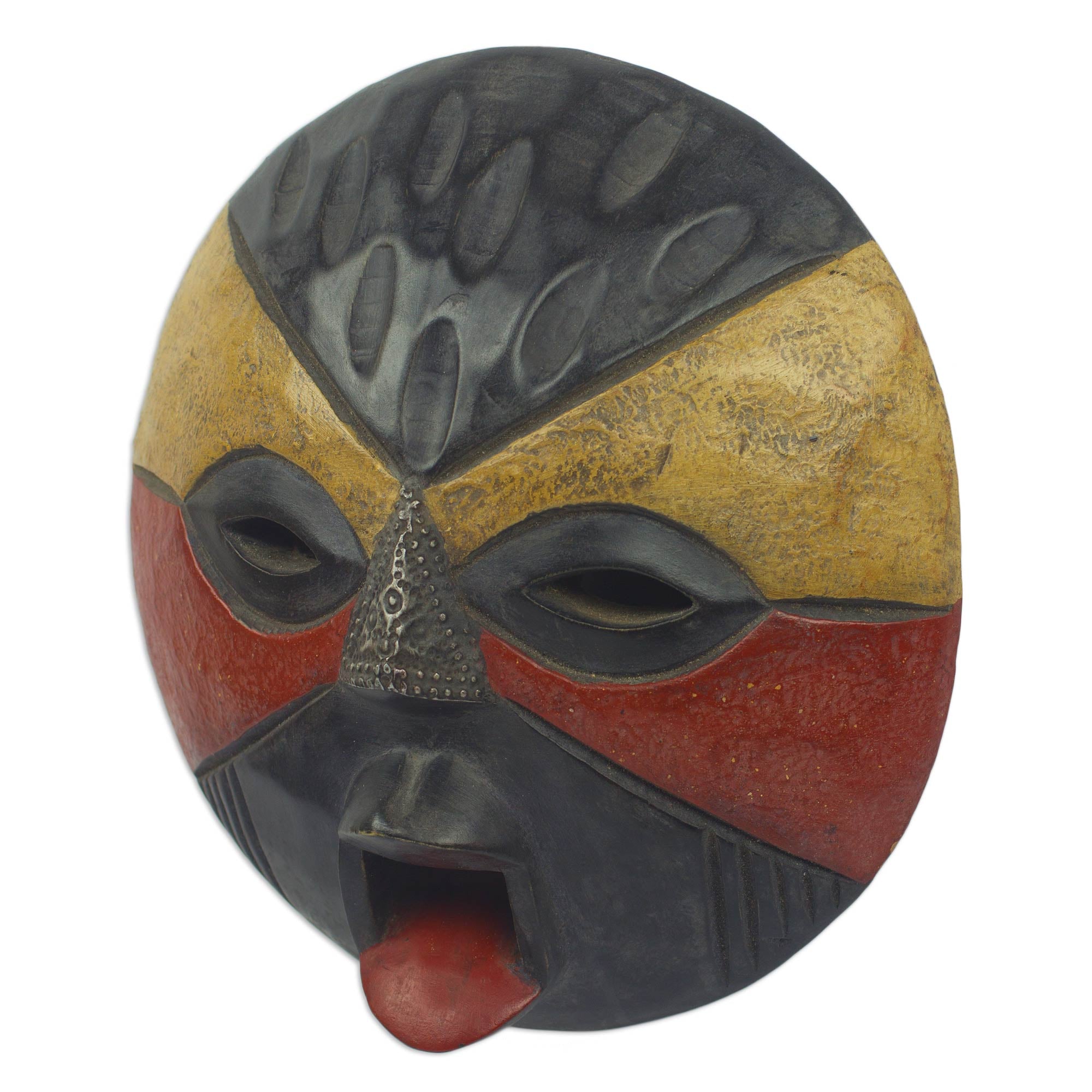 Premium Handcrafted Betrothed Tribal Mask - Authentic Ghanaian Art