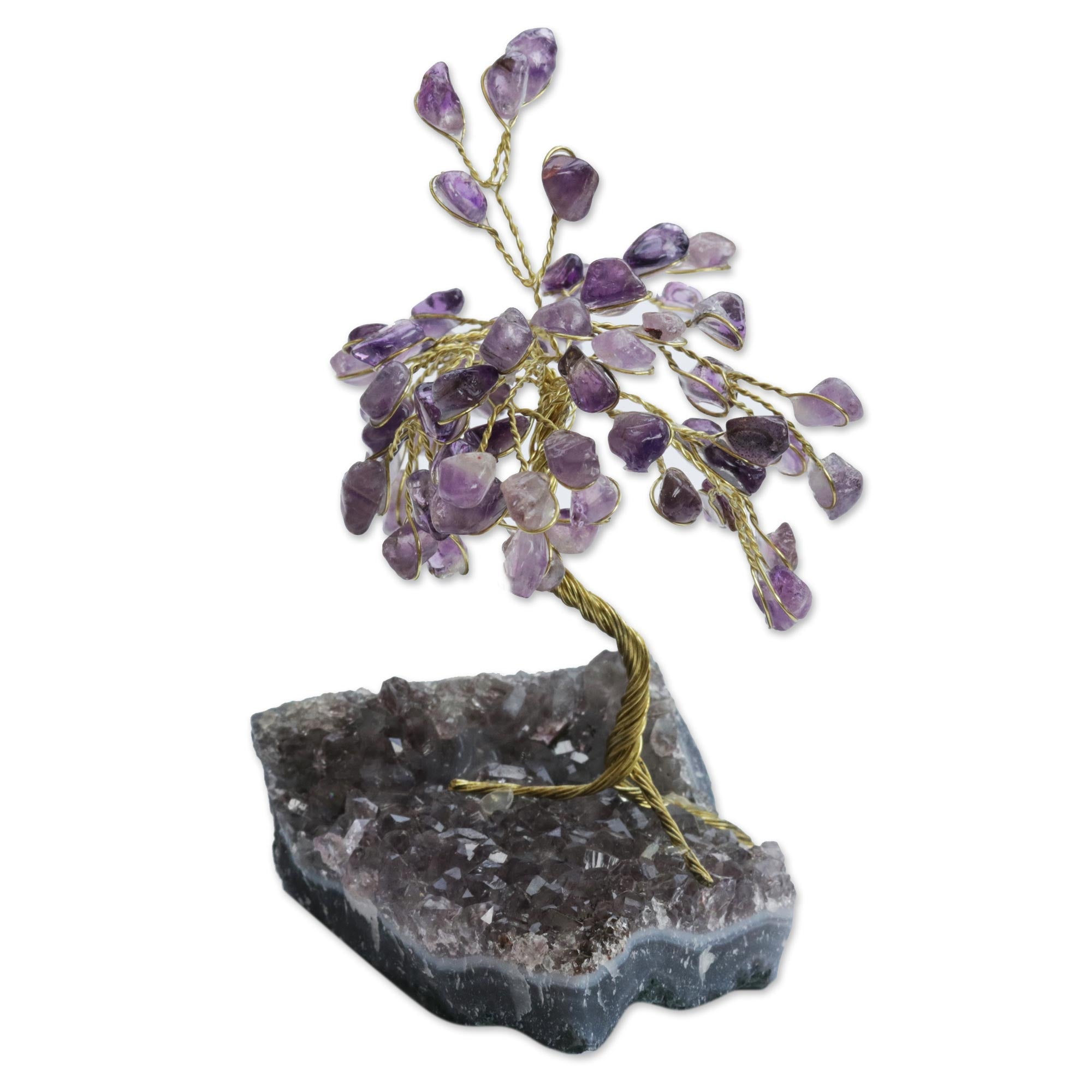 Premium Amethyst Gemstone Tree Sculpture – Handcrafted in Brazil