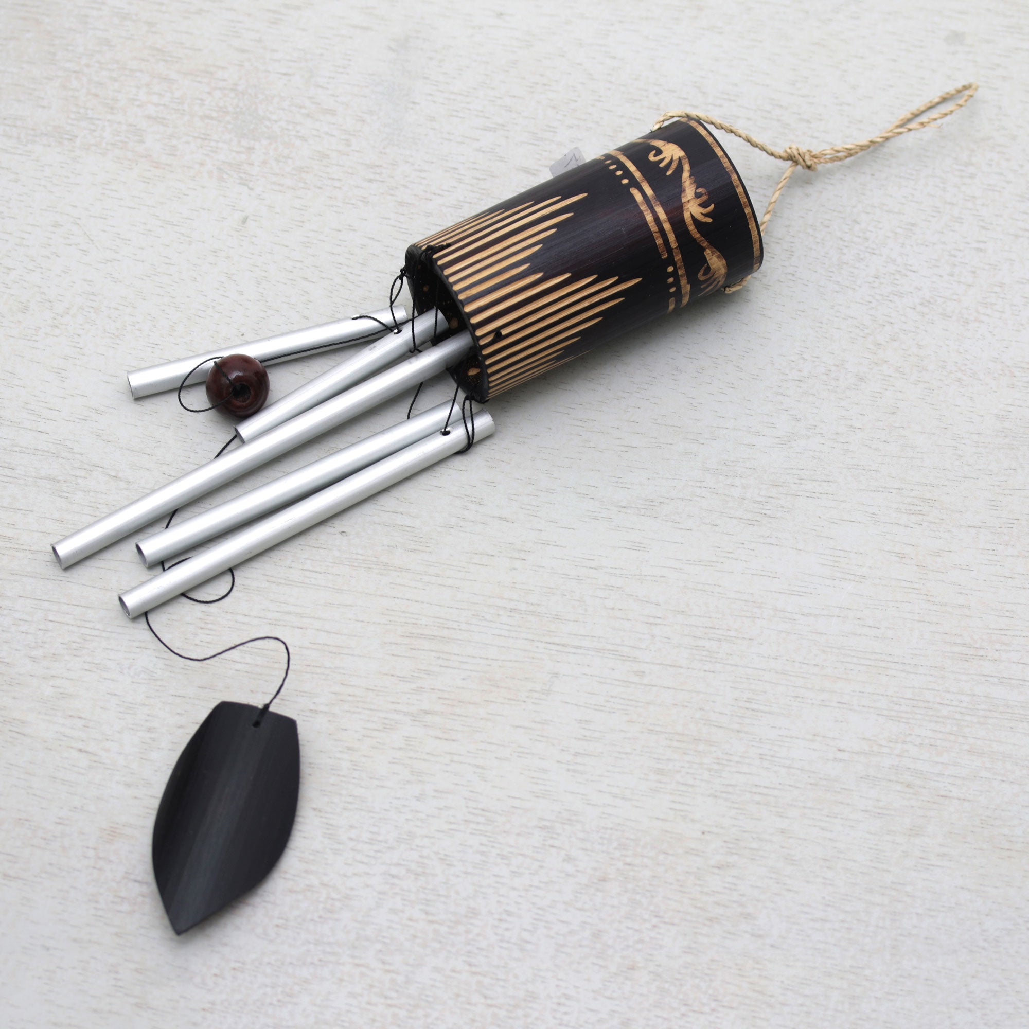 Premium Singing Vines Wind Chime - Handcrafted Bamboo & Aluminum, Made in Bali