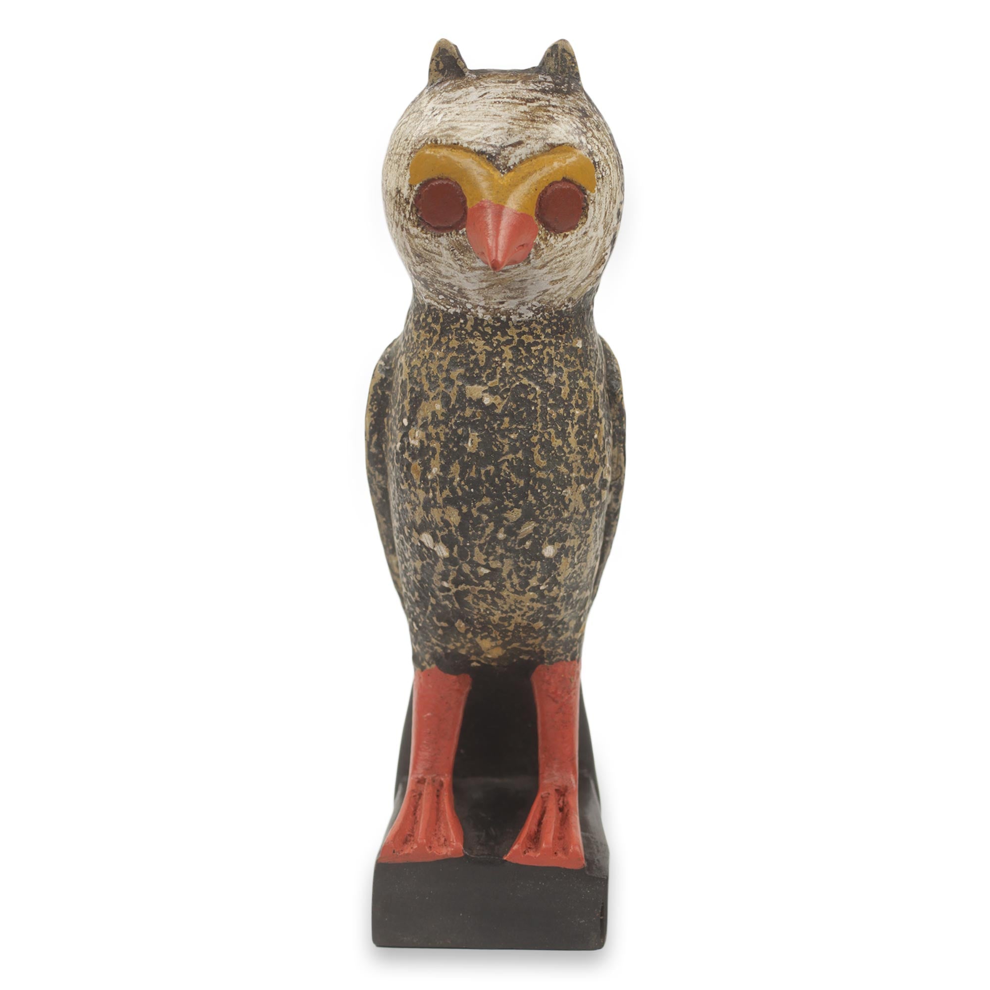 Premium Handcrafted Owl Messenger Sculpture - Rustic African Bird Theme