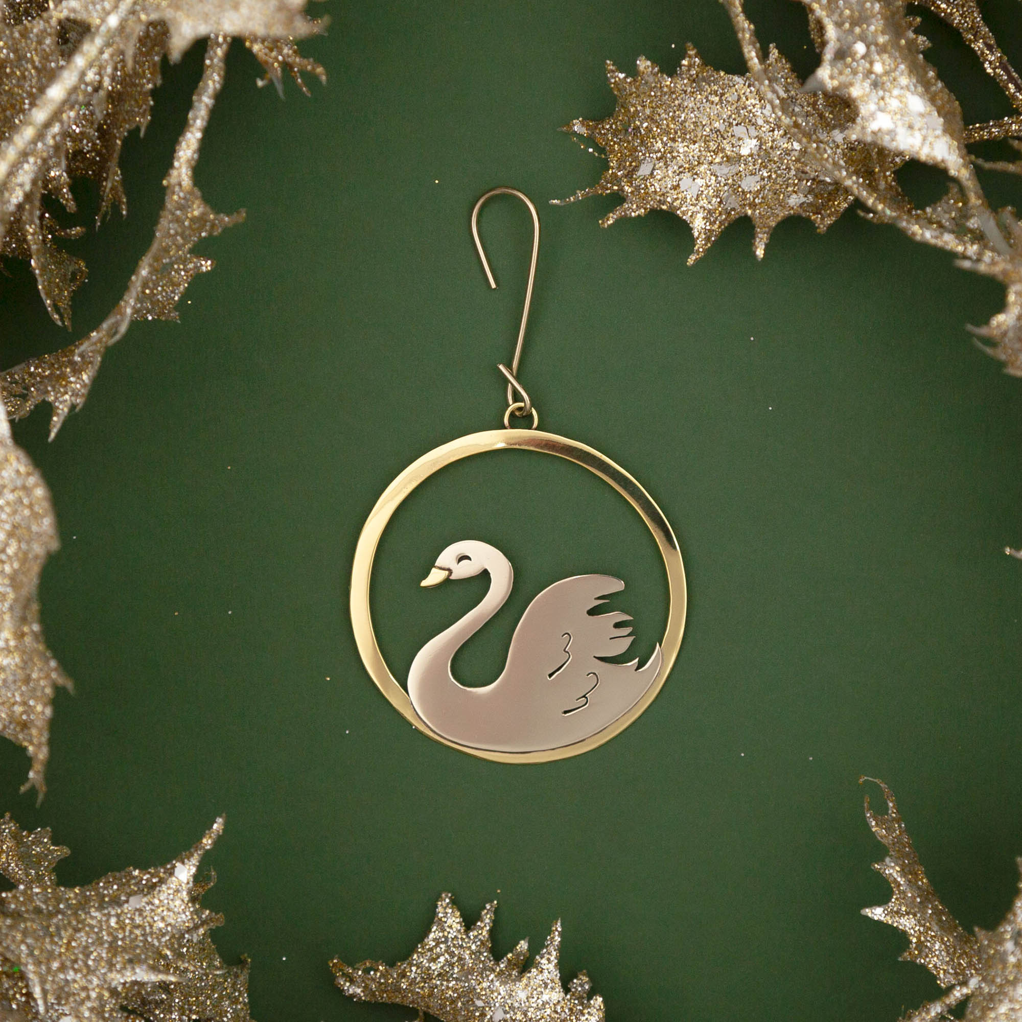 Premium Mixed Metals Bird Ornament - Handcrafted Holiday Charm