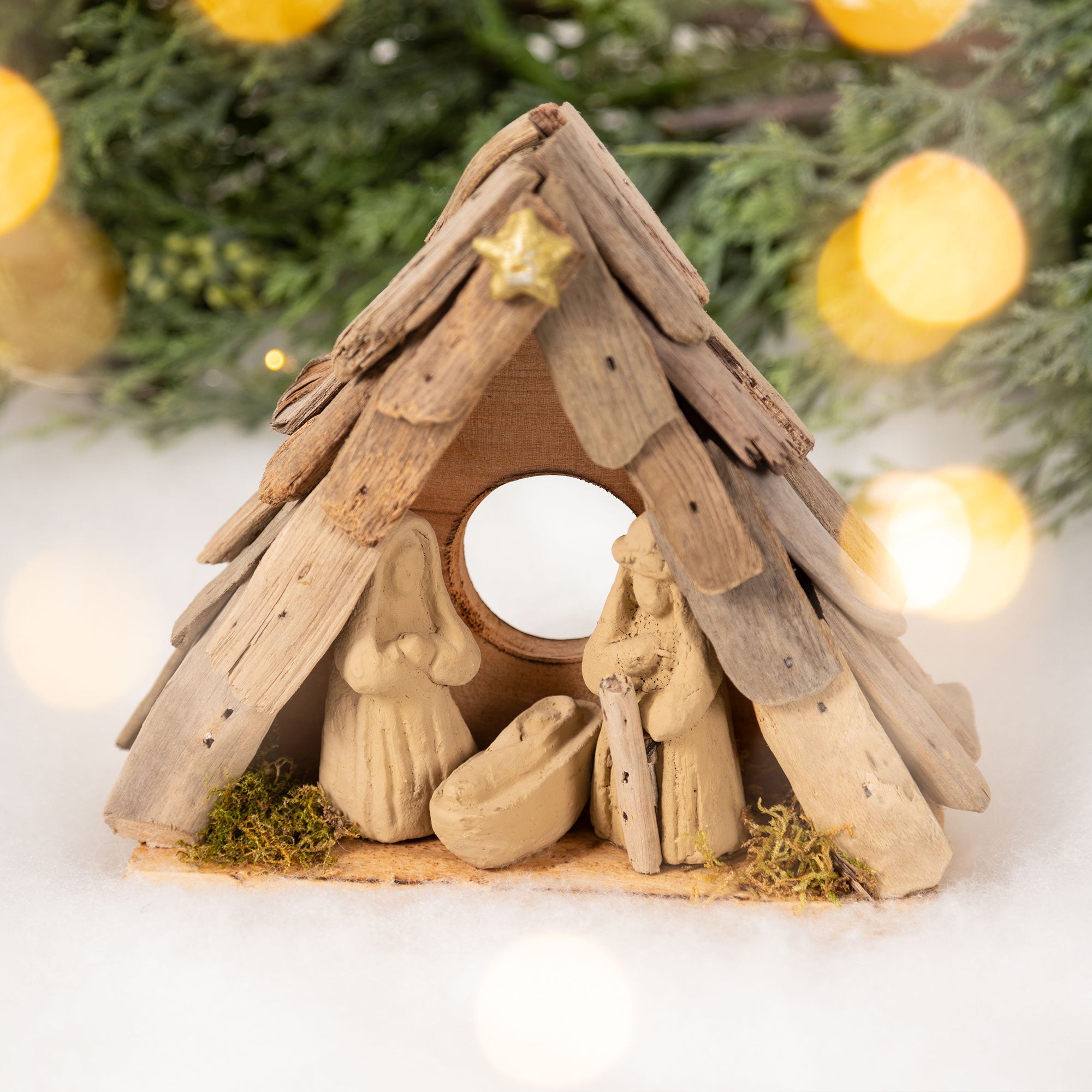 Premium Handmade Recycled Driftwood Christmas Ornament | Fair Trade & Eco-Friendly