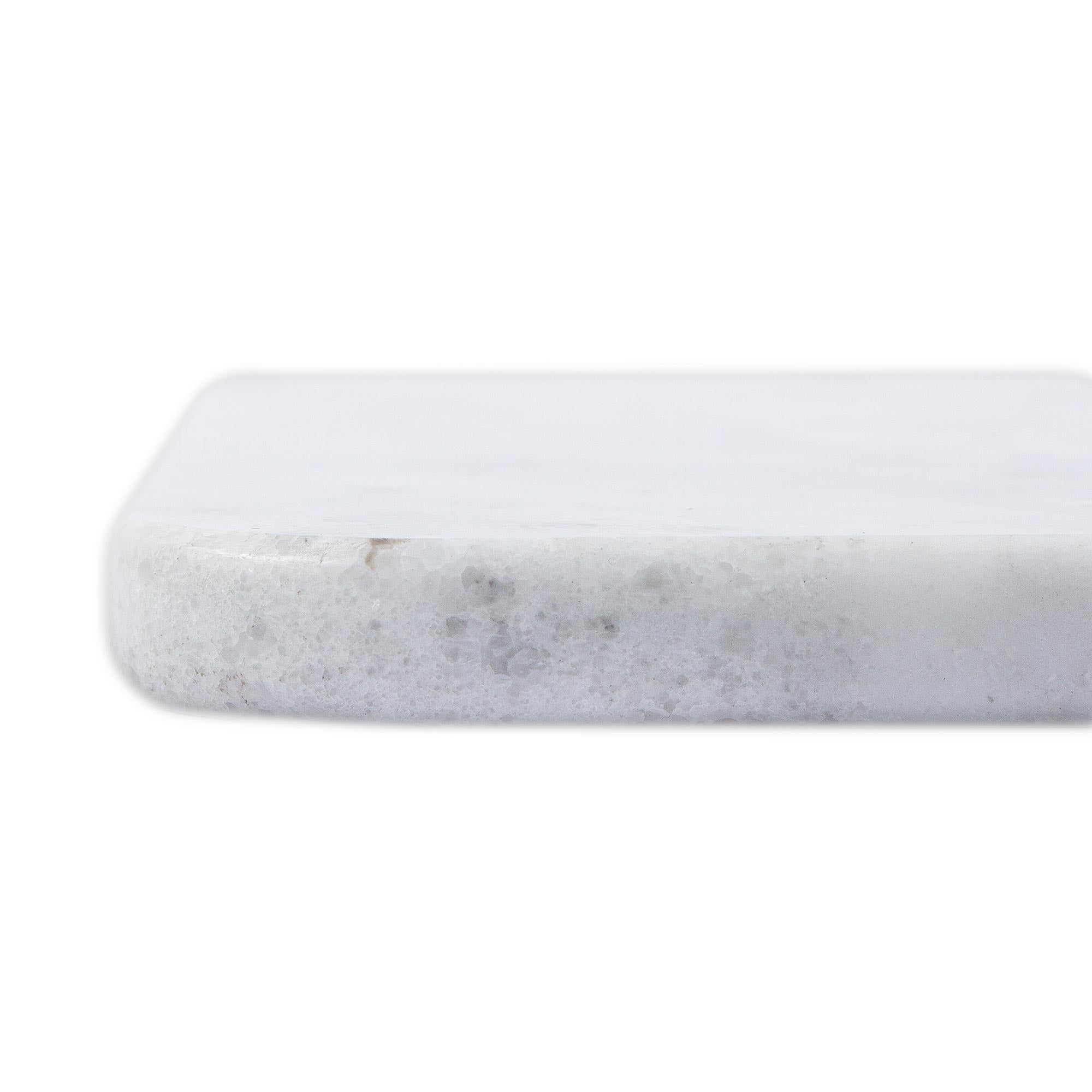 Premium White & Grey Marble Cutting Board - Handcrafted in Mexico