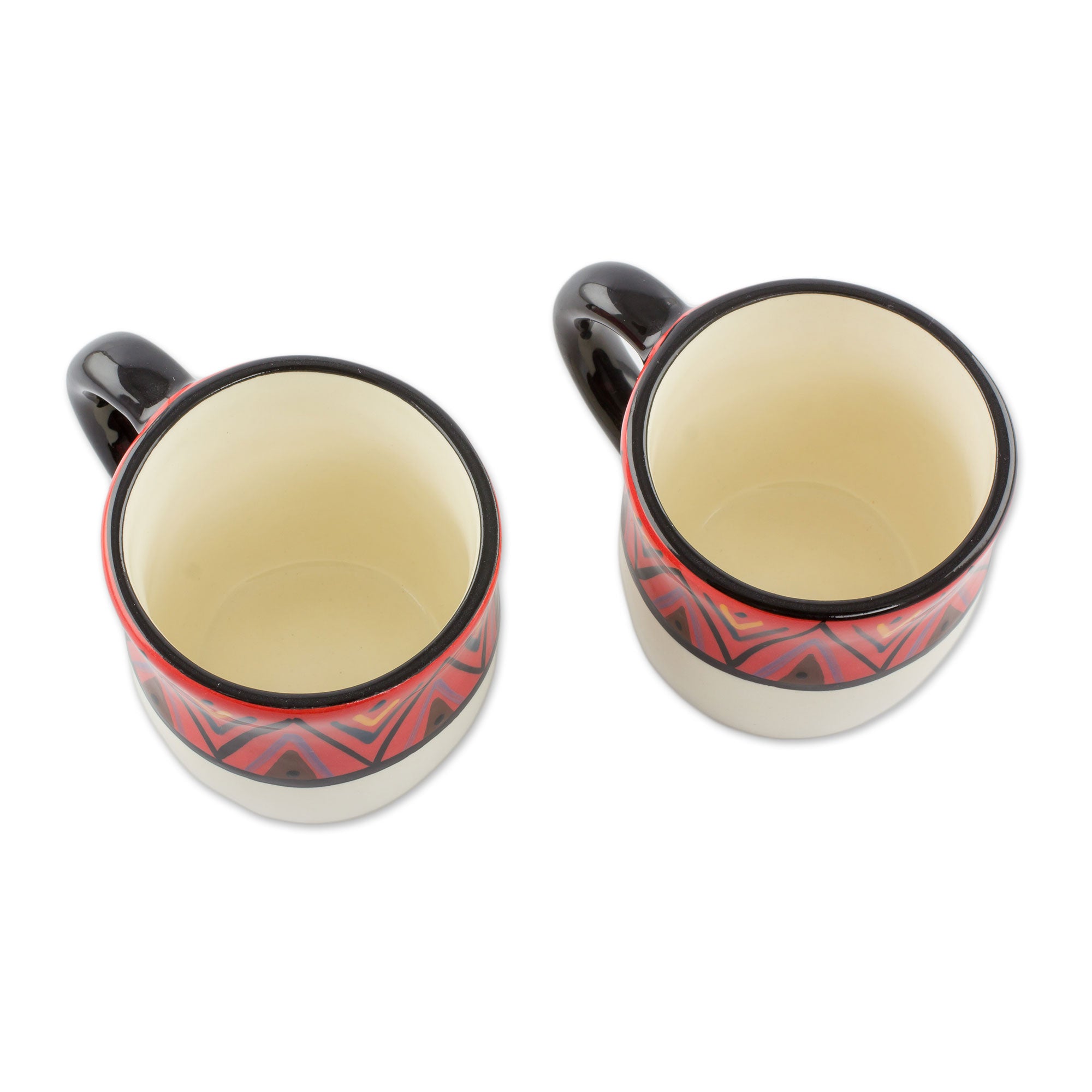 Premium Tazumal Artisan Ceramic Coffee Mugs – Handcrafted Pair Inspired by El Salvador’s Ancient Maya Heritage