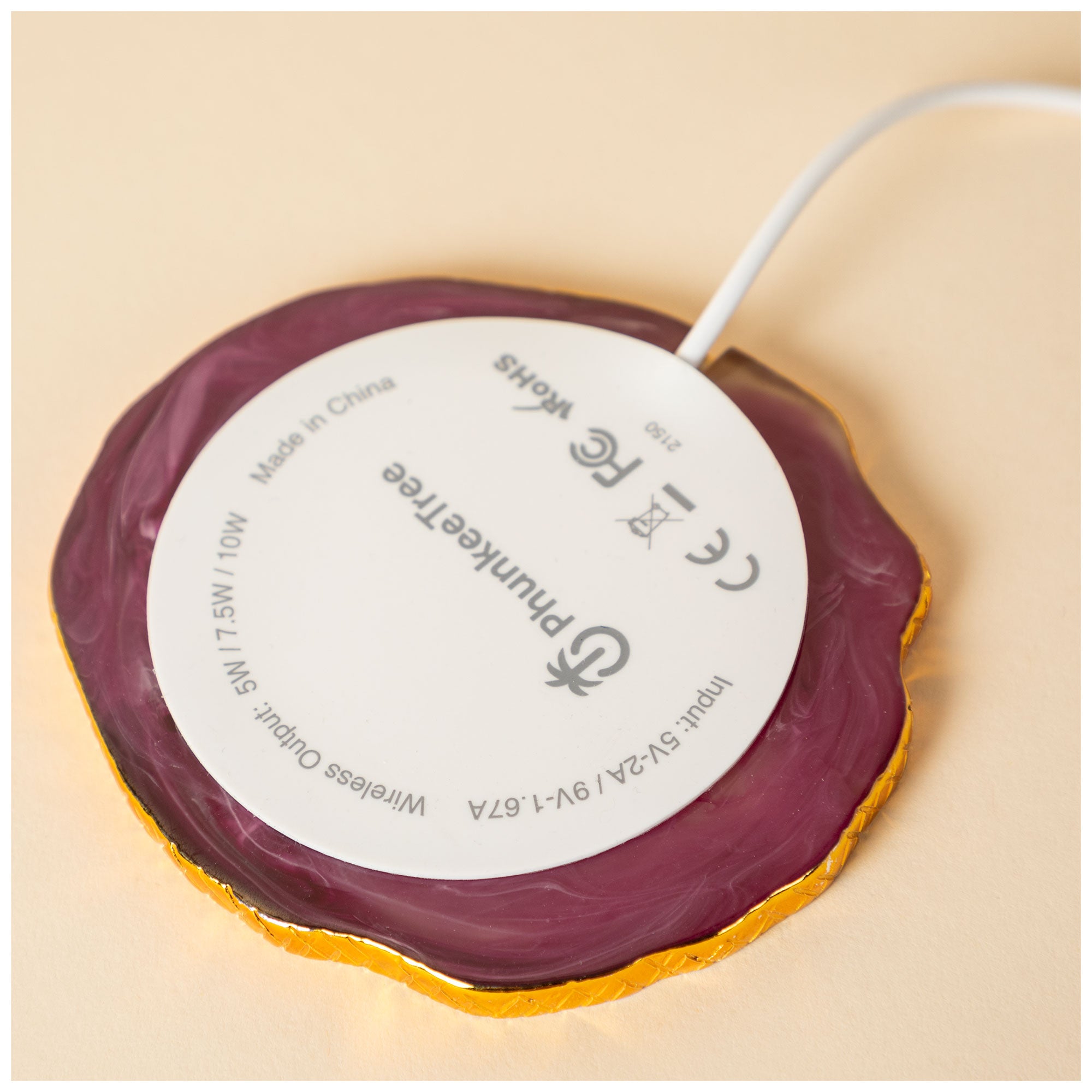 Premium Wireless Charging Agate Crystal Pad - Ultimate Style & Fast Charge