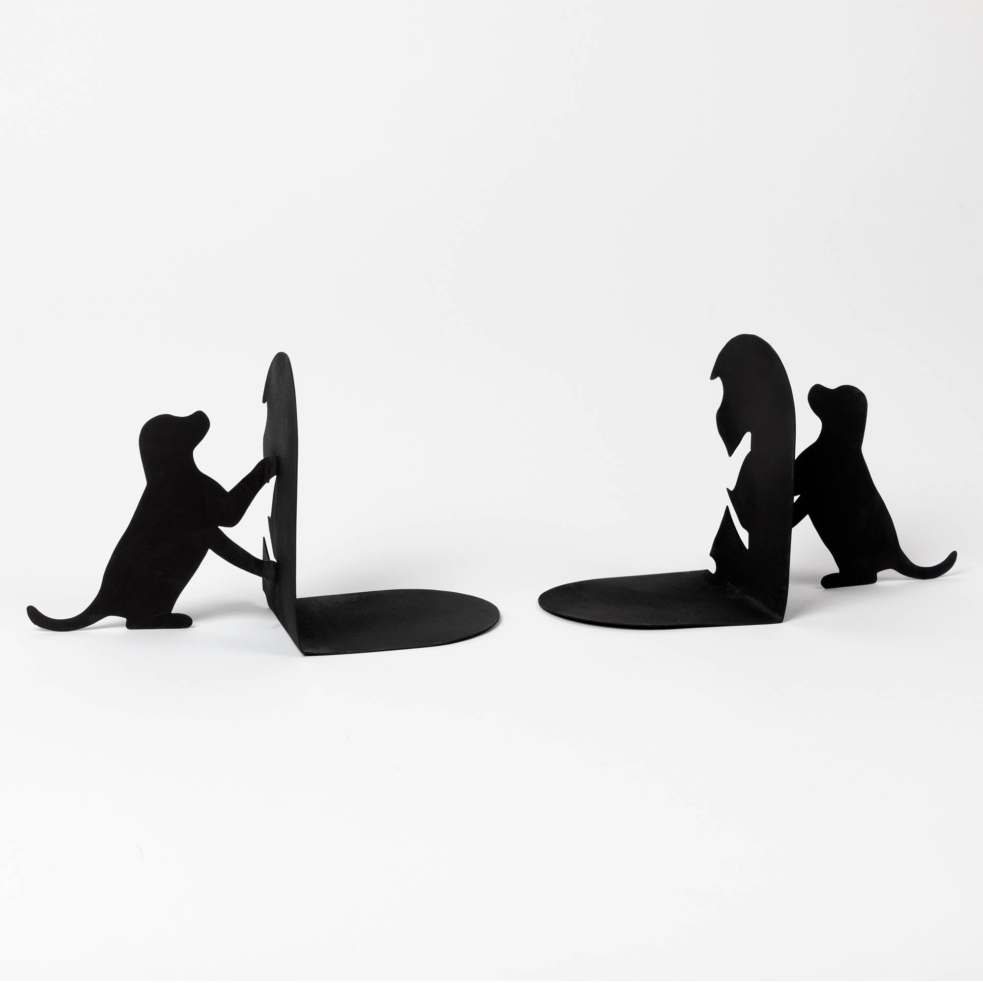 Premium Handcrafted Metal Pet Bookends - Cats & Dogs