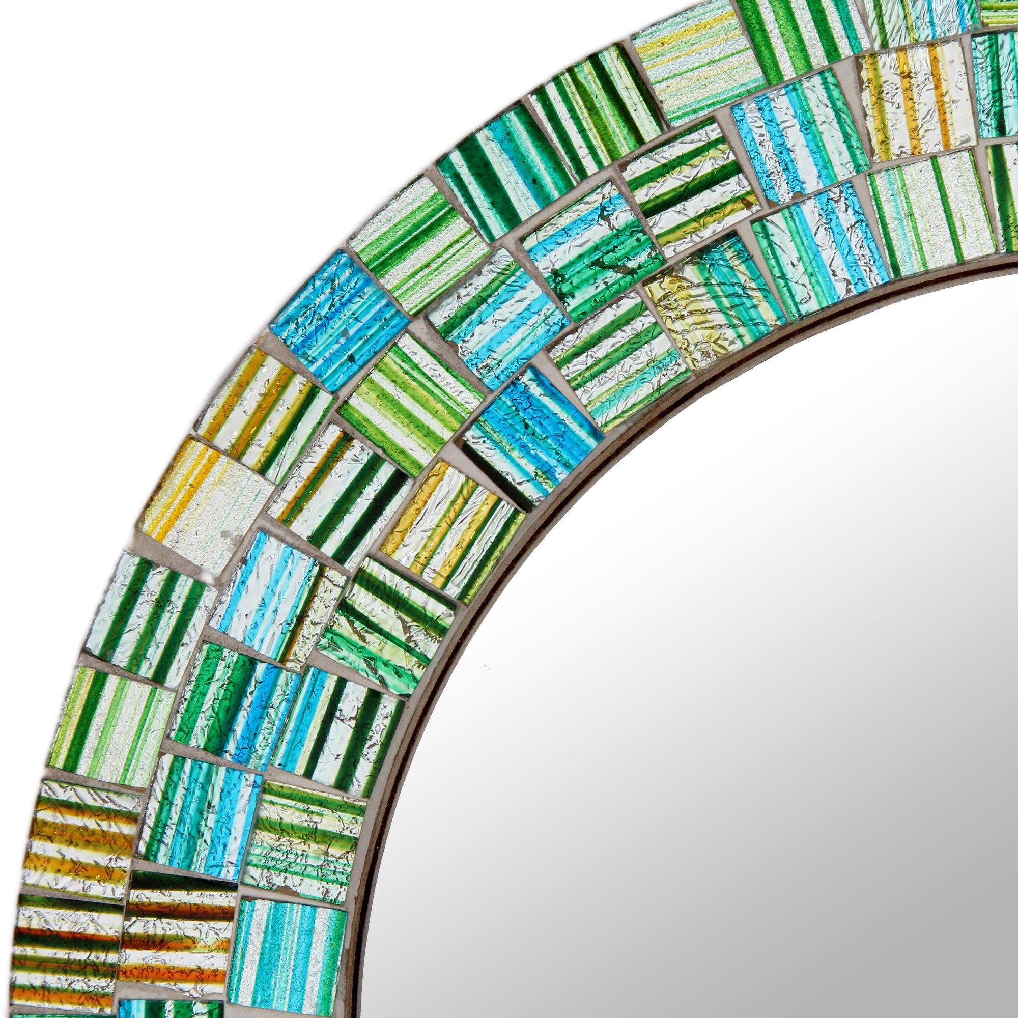 Premium Aqua Trellis Wall Mirror - Handcrafted Elegance