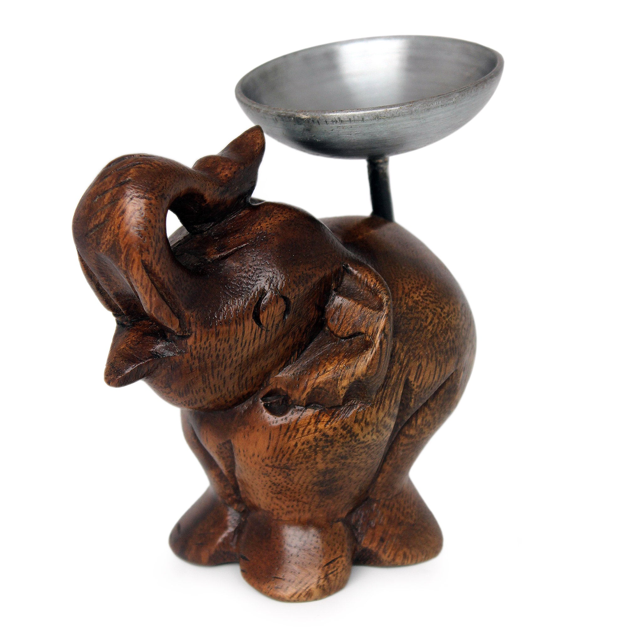 Premium Fair Trade Mango Wood Elephant Candle Holder – Old Siam Charm