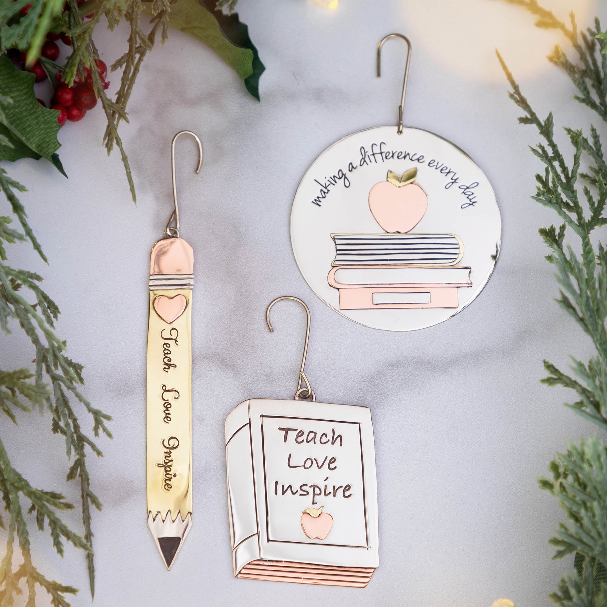 Premium Teacher Appreciation Ornament - Fair Trade & Handmade