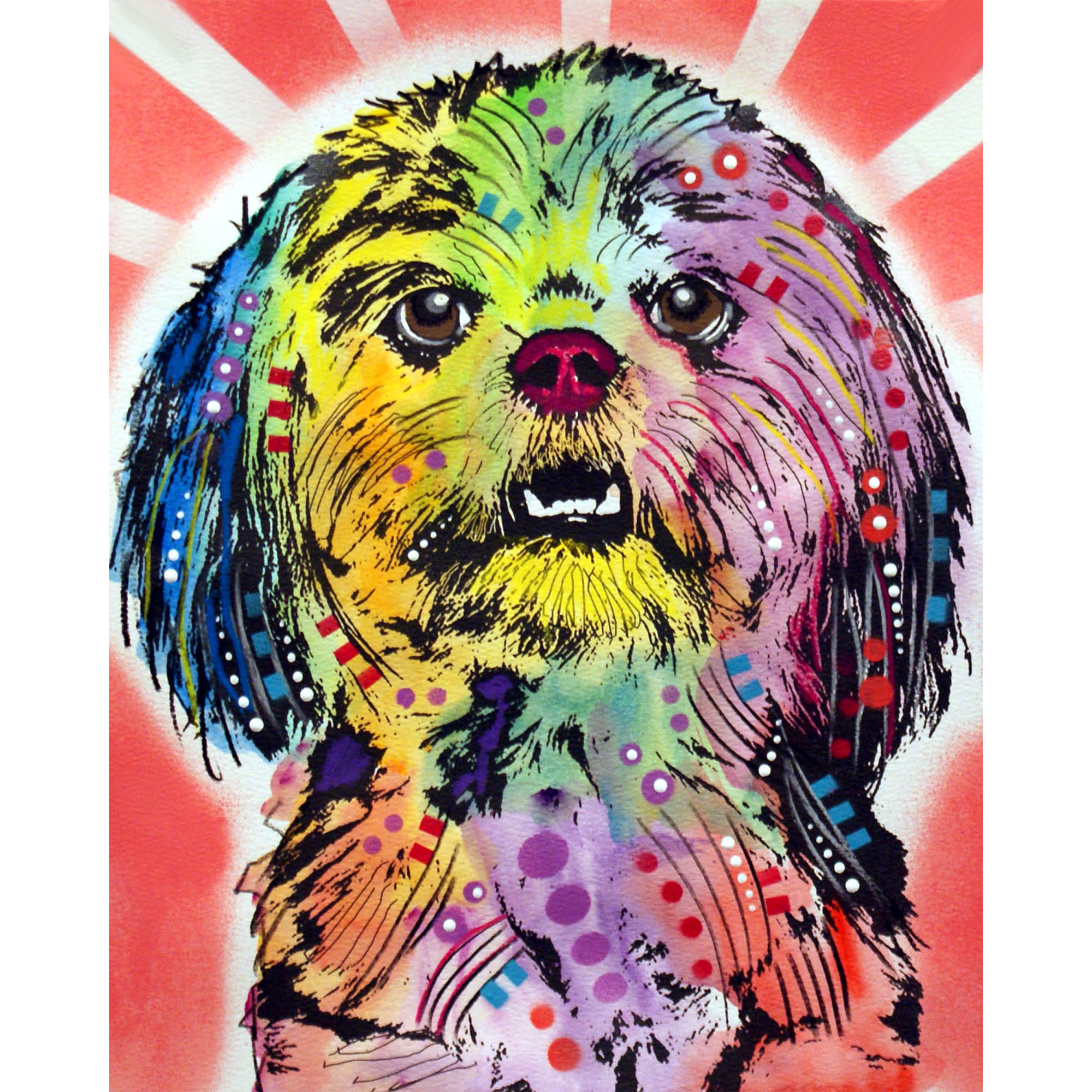 Premium Dean Russo Vibrant Dog Art Print
