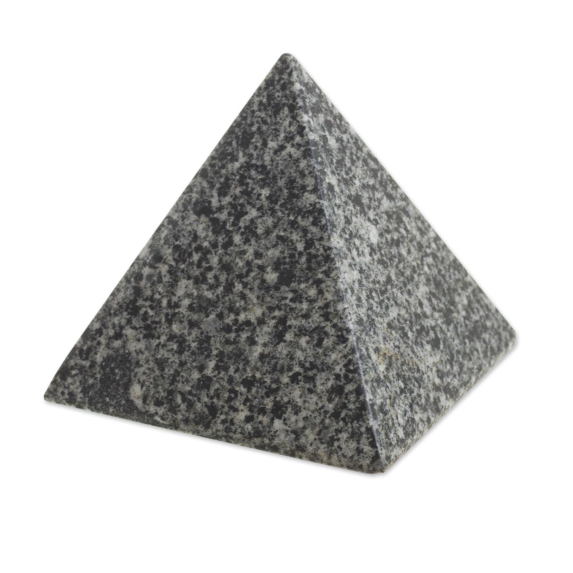 Premium Speckled Tourmaline & Quartz Pyramid – 3 Inch Handcrafted Gemstone Decor