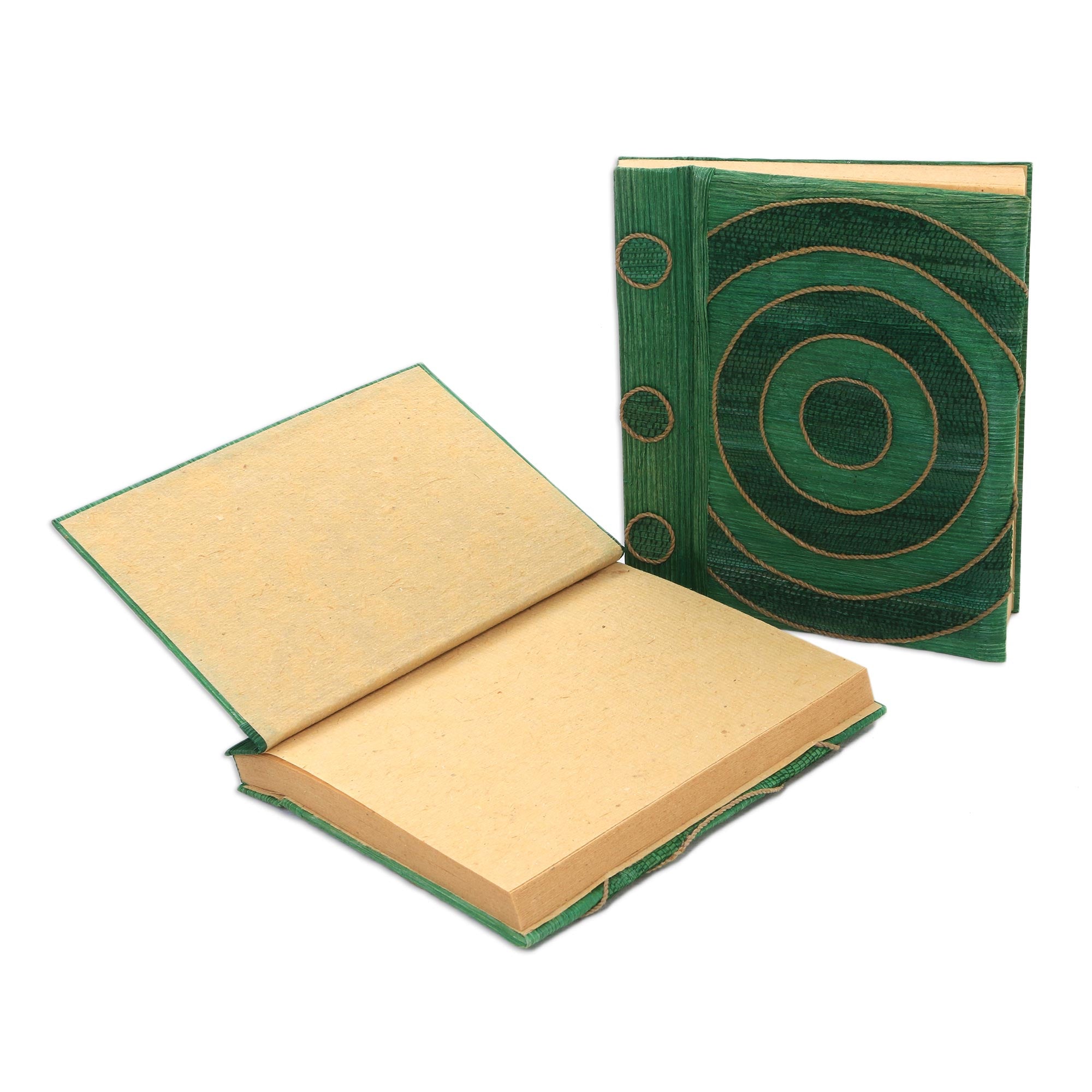 Premium Hypnotic Turquoise Rice Paper Notebooks (Set of 2)