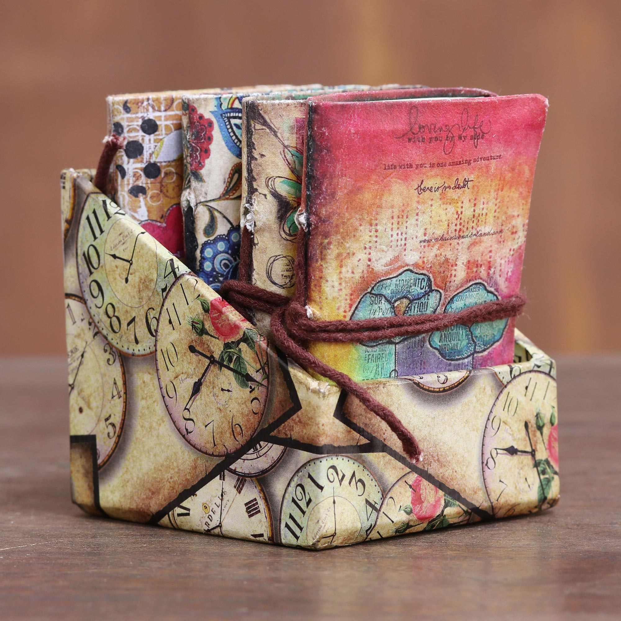 Premium Floral Motif Journals - Set of 4 | Handmade in India