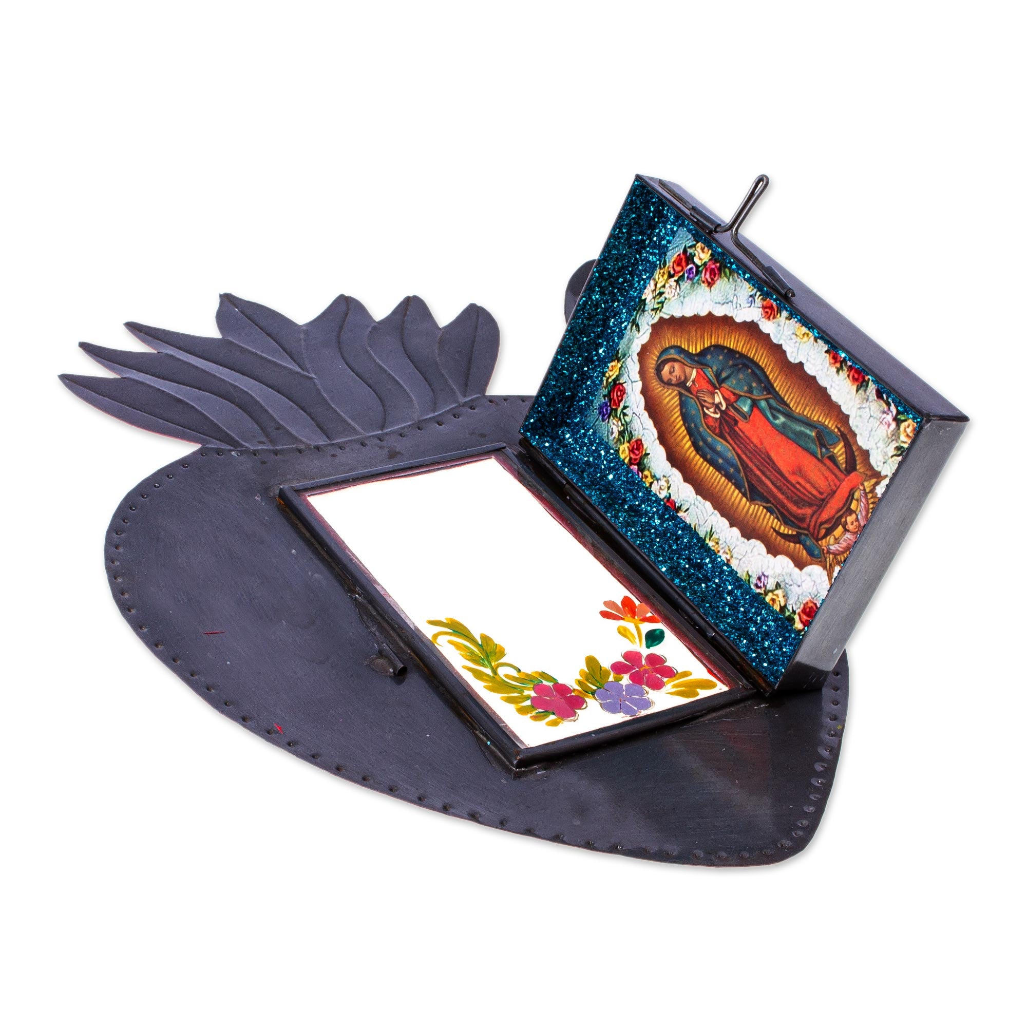 Premium Handcrafted Virgin of Guadalupe Heart Plaque & Photo Frame – Sacred Art for Your Home