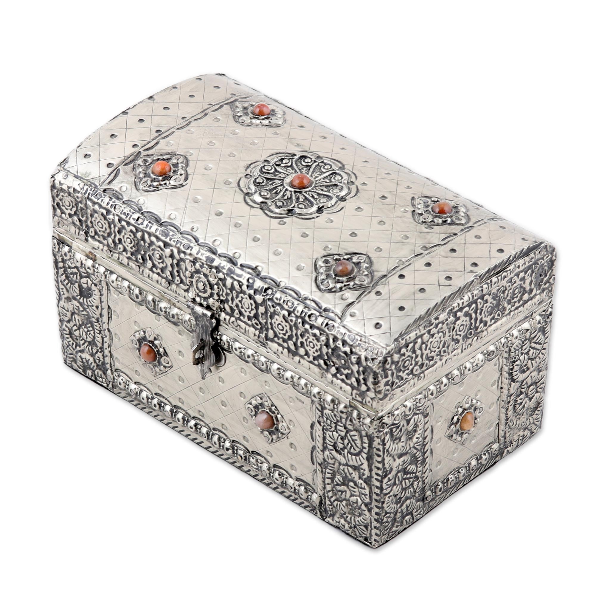 Premium Handcrafted Brass Jewelry Box with Mirror - Royal Collection from India