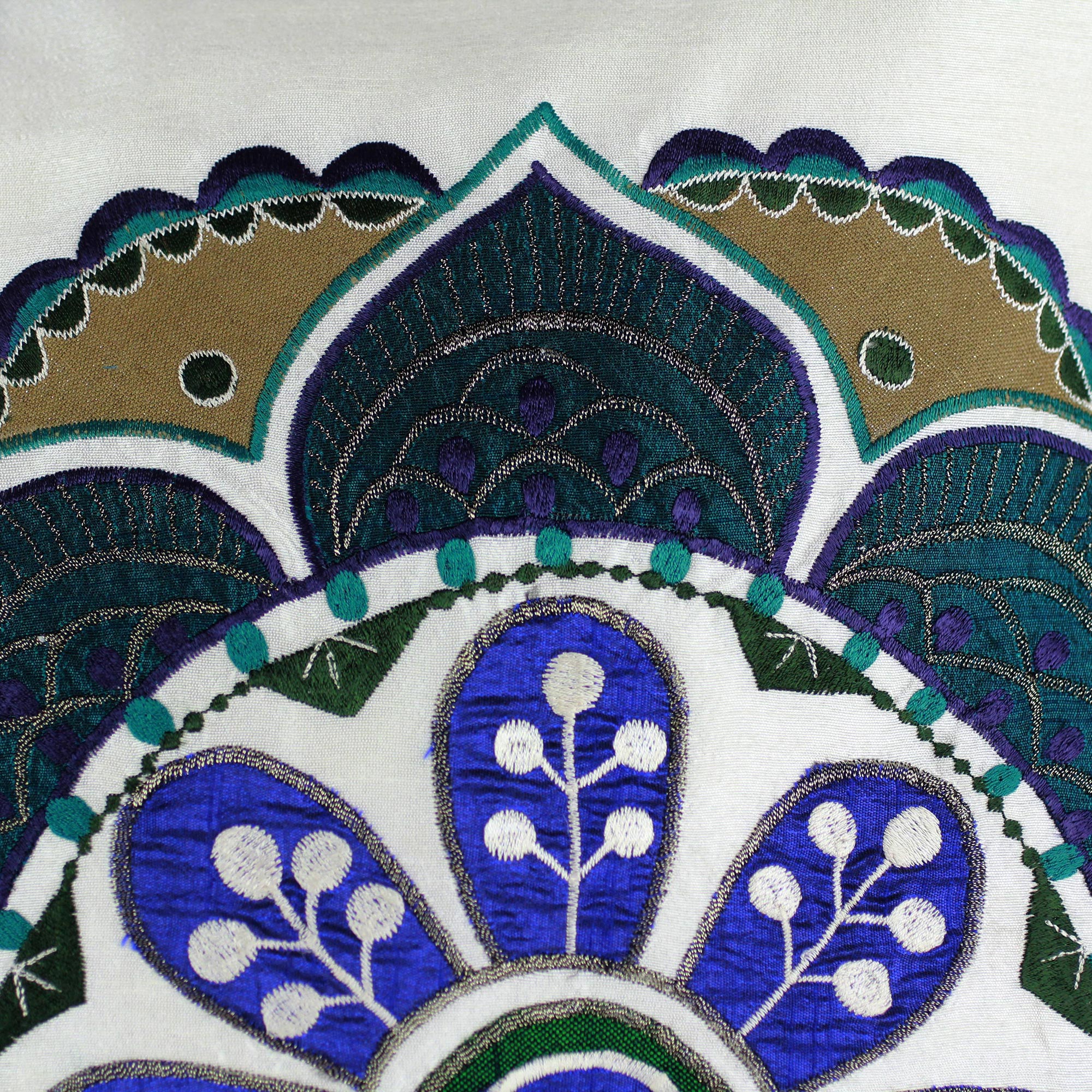 Premium Teal Floral Cushion Covers Set - Handcrafted Elegance (Pair)