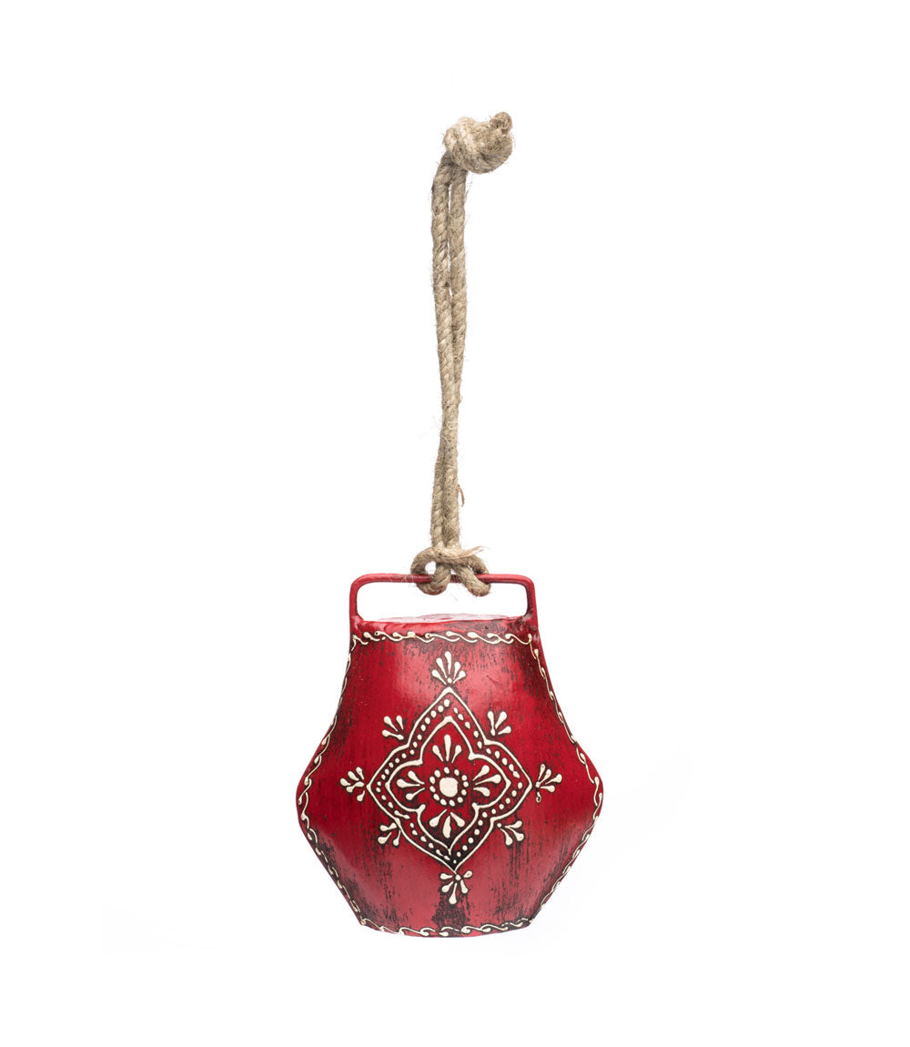 Premium Henna Treasure Bell - Handcrafted Floral Metal Decor