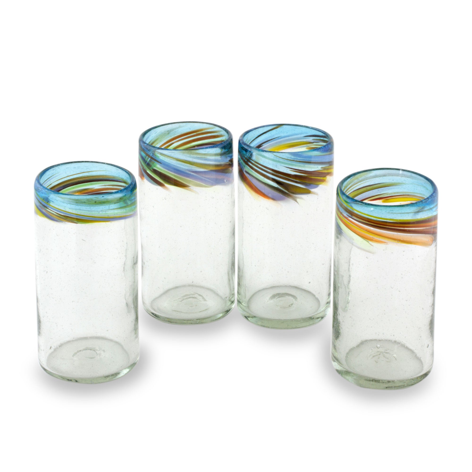 Premium Aurora Handblown Recycled Glass Tumblers (Set of 4) - Upgrade Your Drinkware