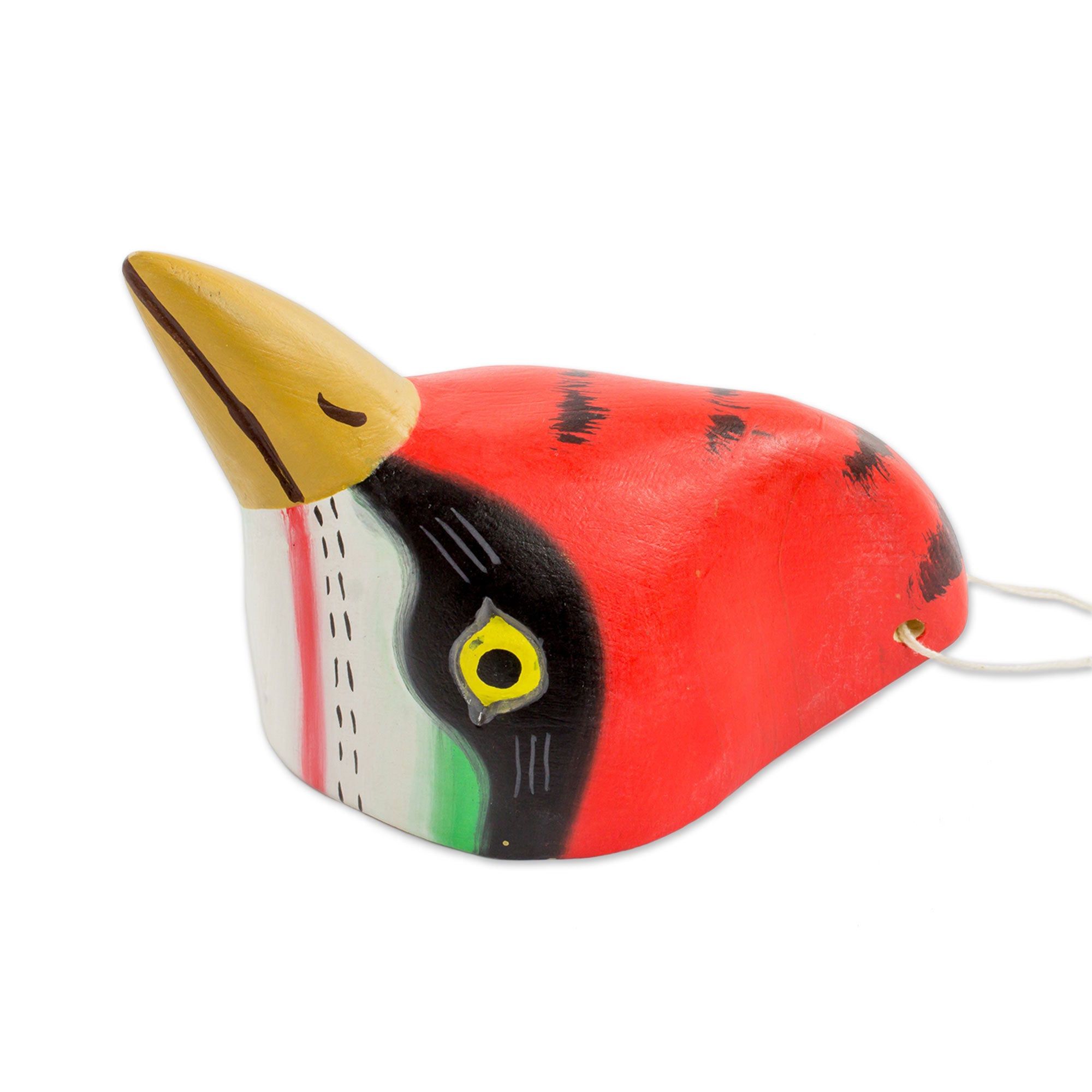 Premium Handcrafted Woodpecker Pinewood Wall Mask – Authentic Guatemalan Art