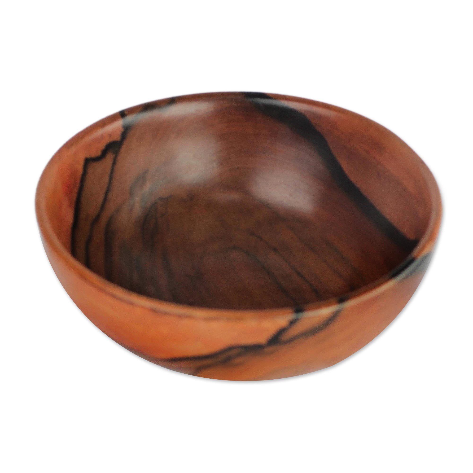 Premium Hand-Carved Ebony Wood Decorative Bowl - Nature's Richness Collection