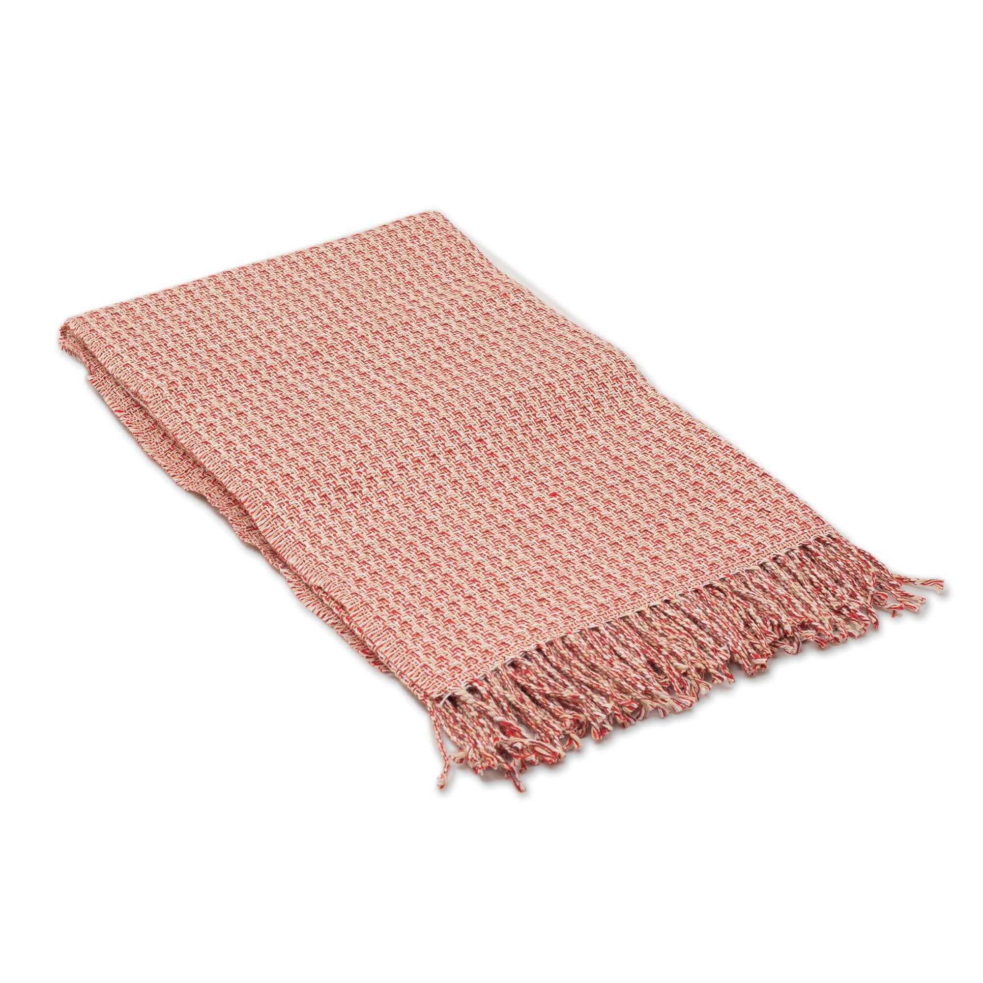 Premium Alpaca Blend Throw Blanket - Handcrafted in Peru with Flame Warm Design