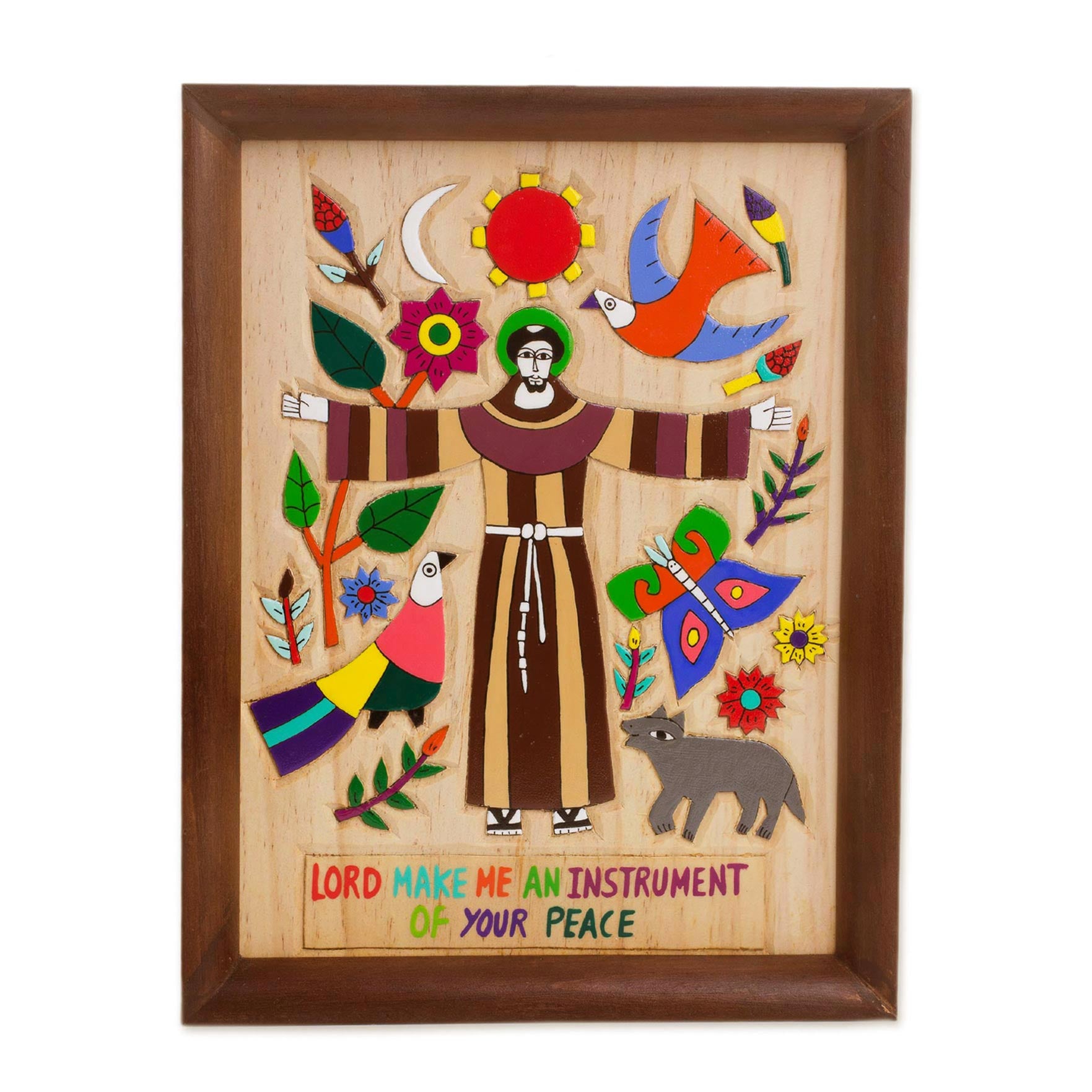 Premium Hand-Carved Jesus Christ Wood Relief Panel - El Salvador Artisan Craft