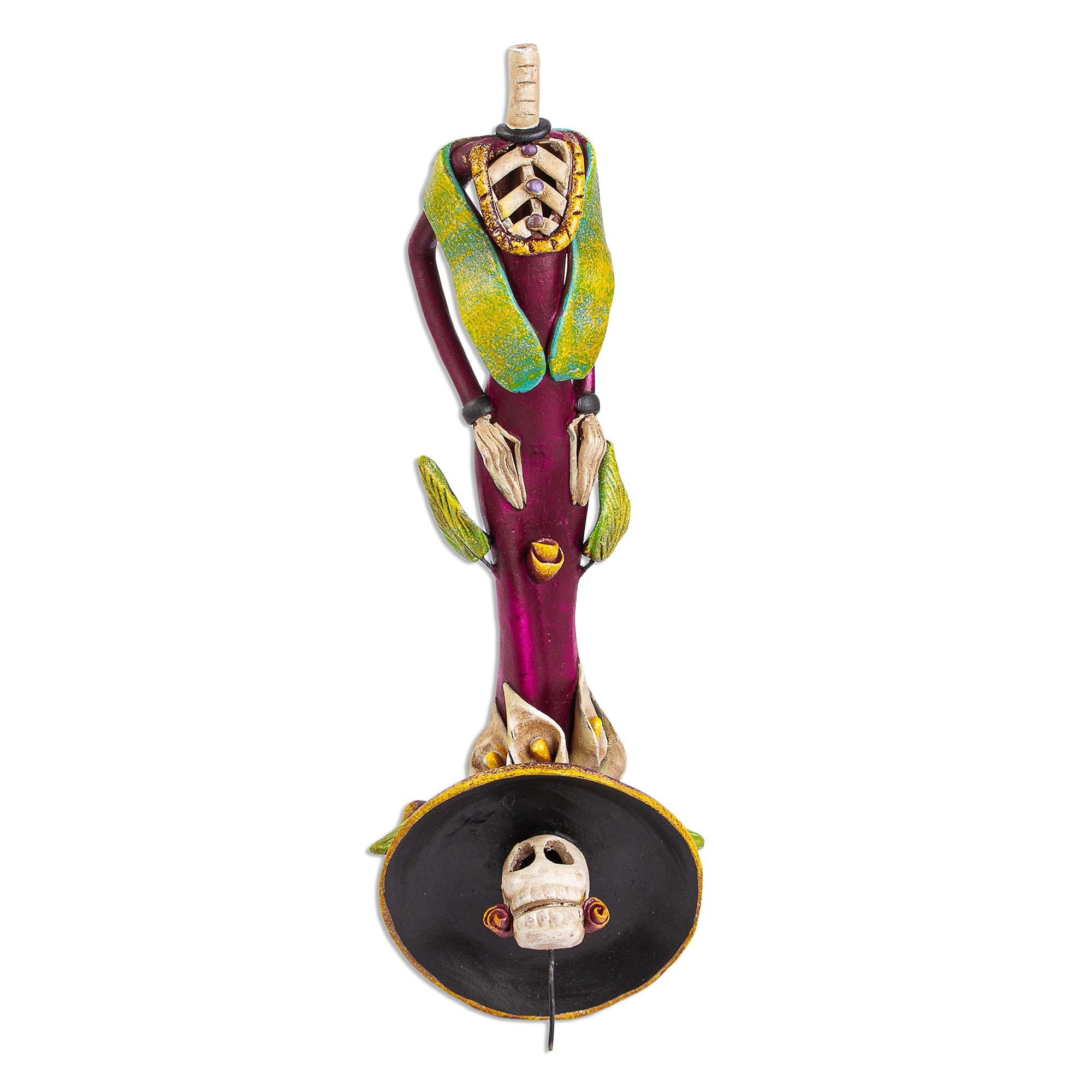Premium Aristocratic Catrina Sculpture - Handcrafted Ceramic Art from Mexico