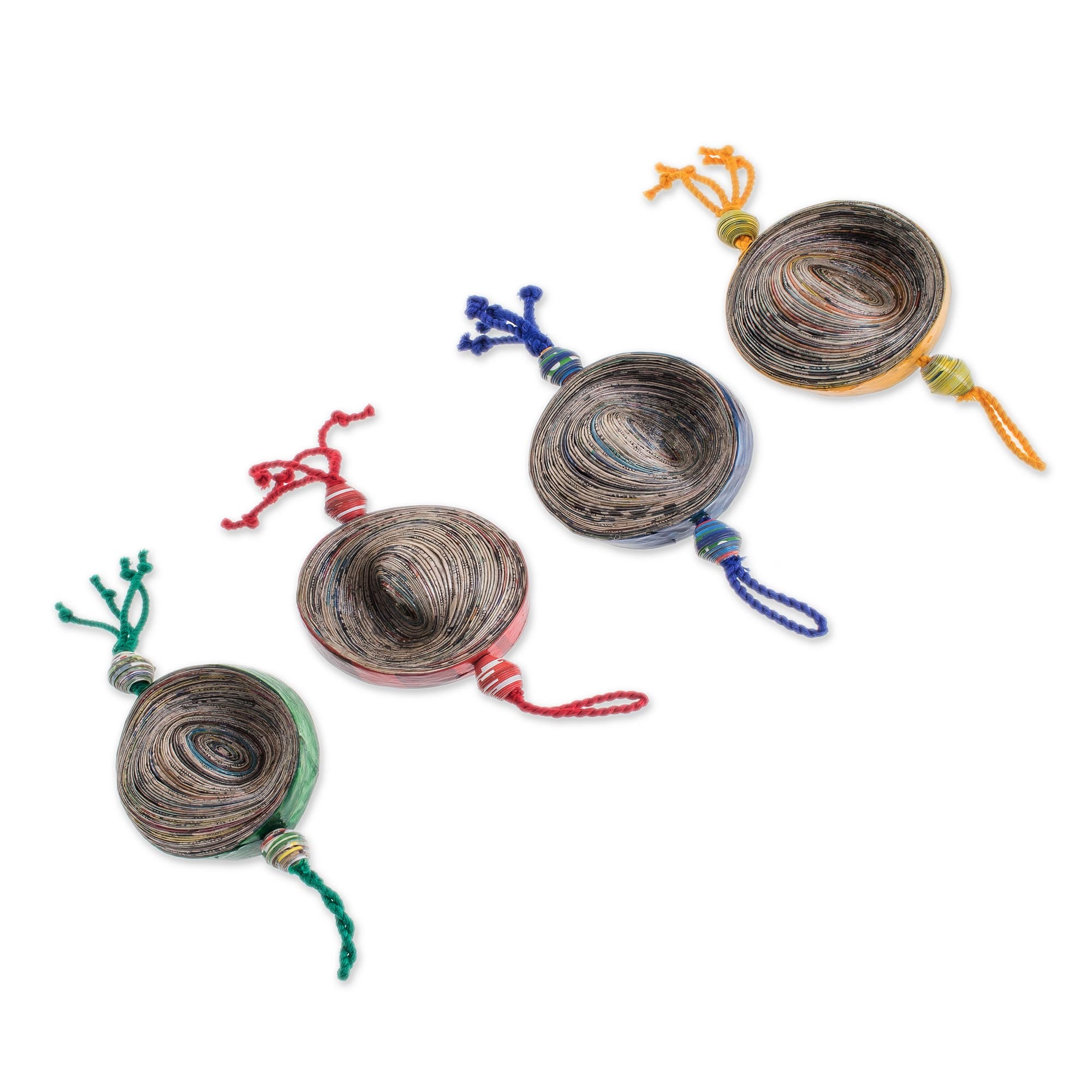 Premium Dancing Cosmos Recycled Paper Ornaments - Set of 4