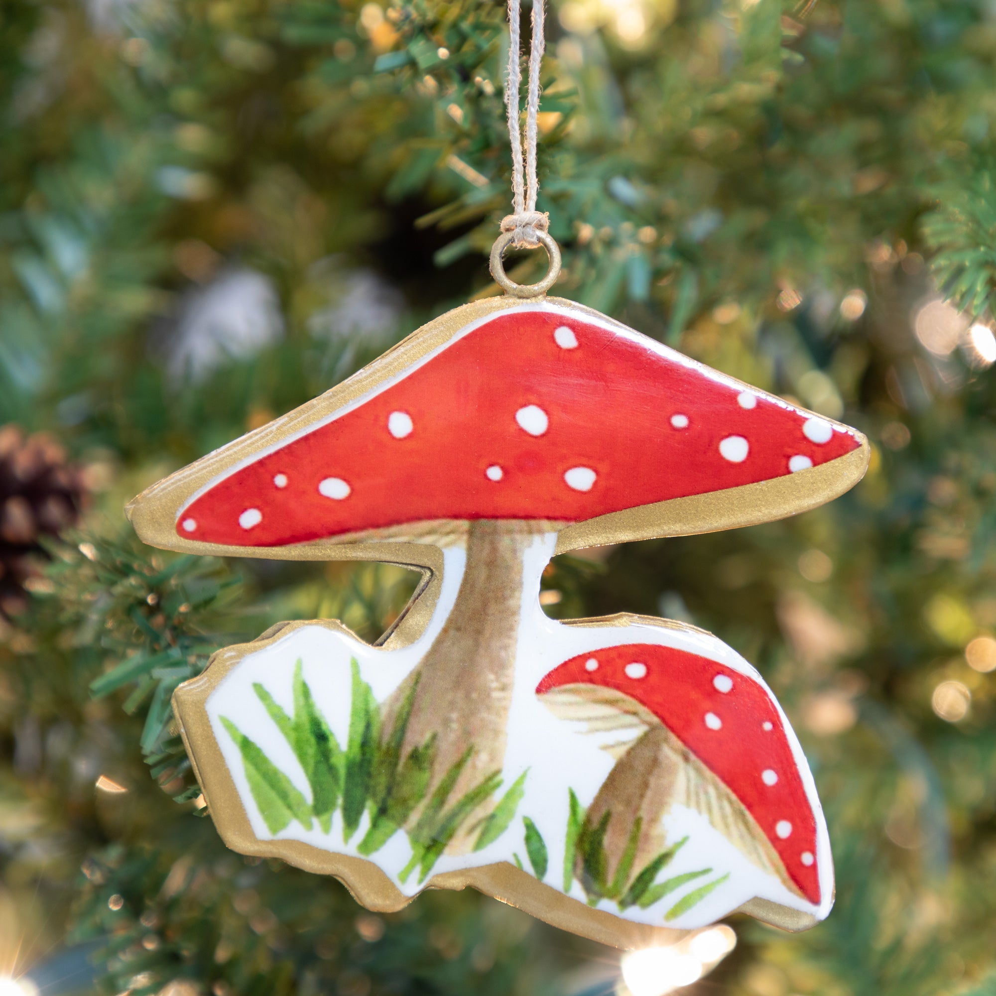 Premium Mushroom Metal Ornament - Ultimate Holiday Charm
