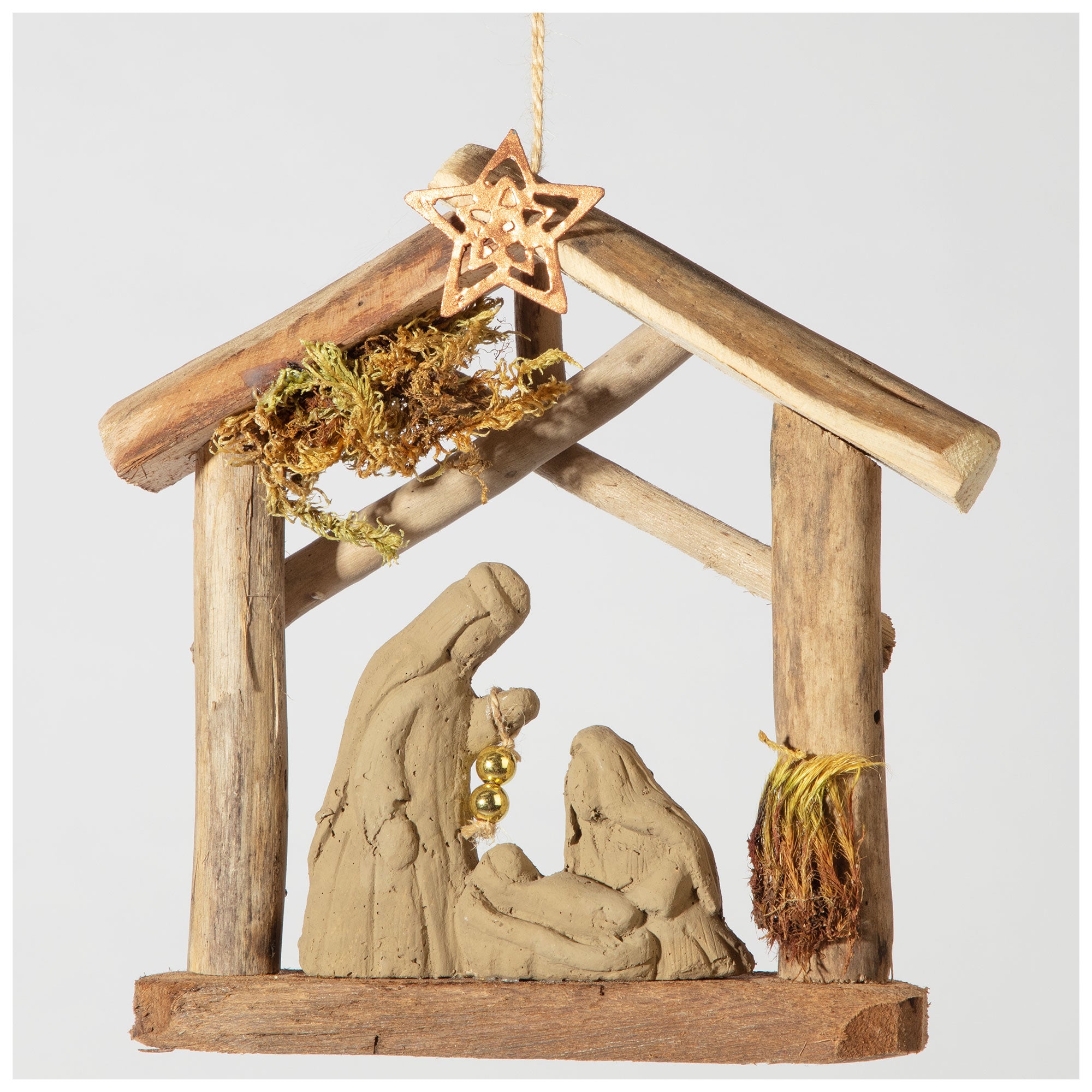 Premium Handmade Recycled Driftwood Christmas Ornament | Fair Trade & Eco-Friendly