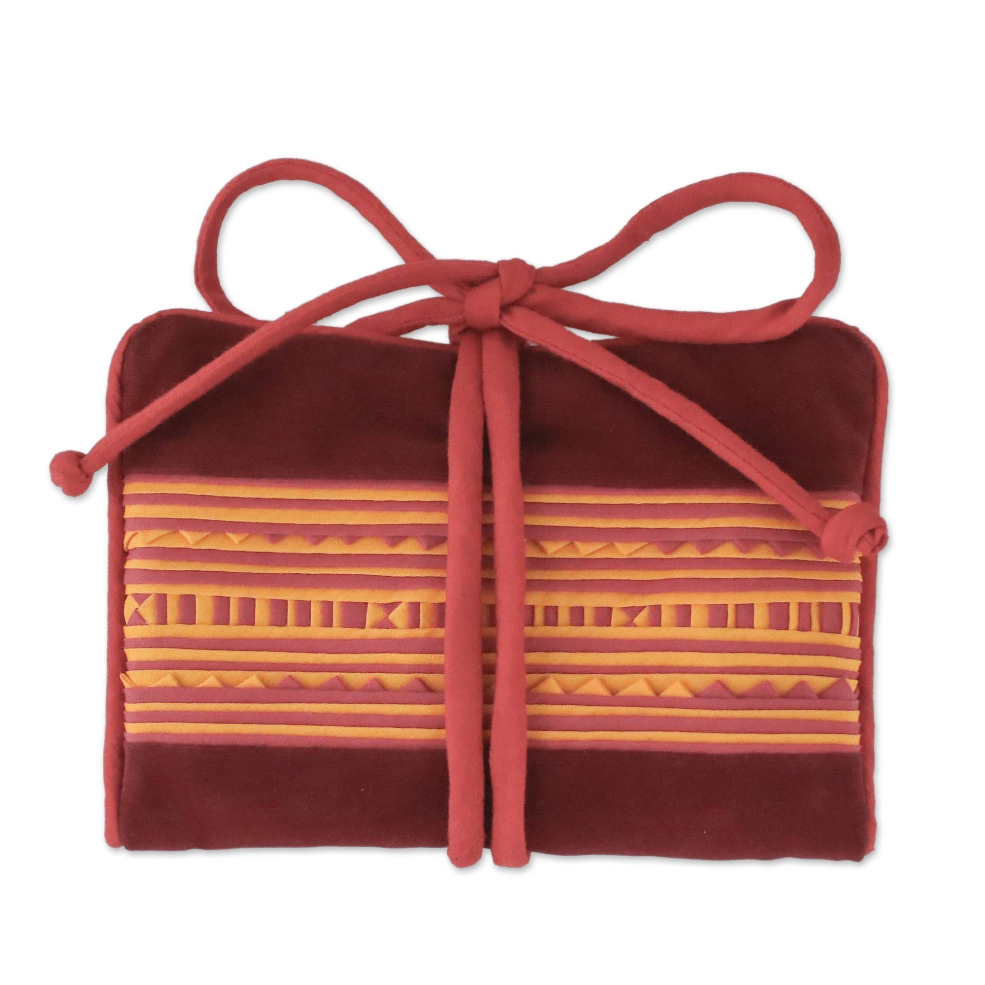 Premium Red Velvet Jewelry Roll by Hill Tribe Artisans