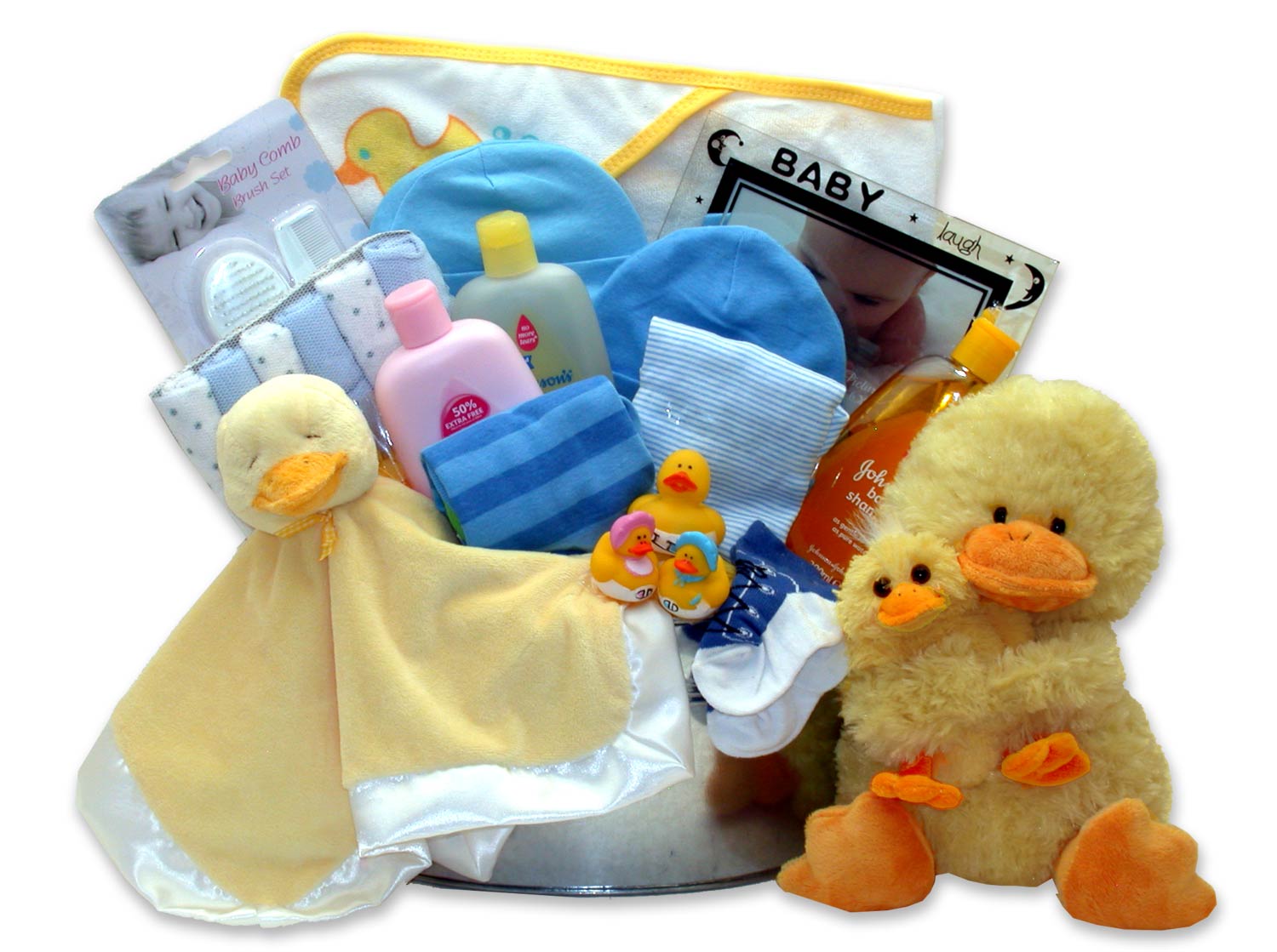 Ultimate Bath Time Baby Gift Basket - Premium Blue Collection