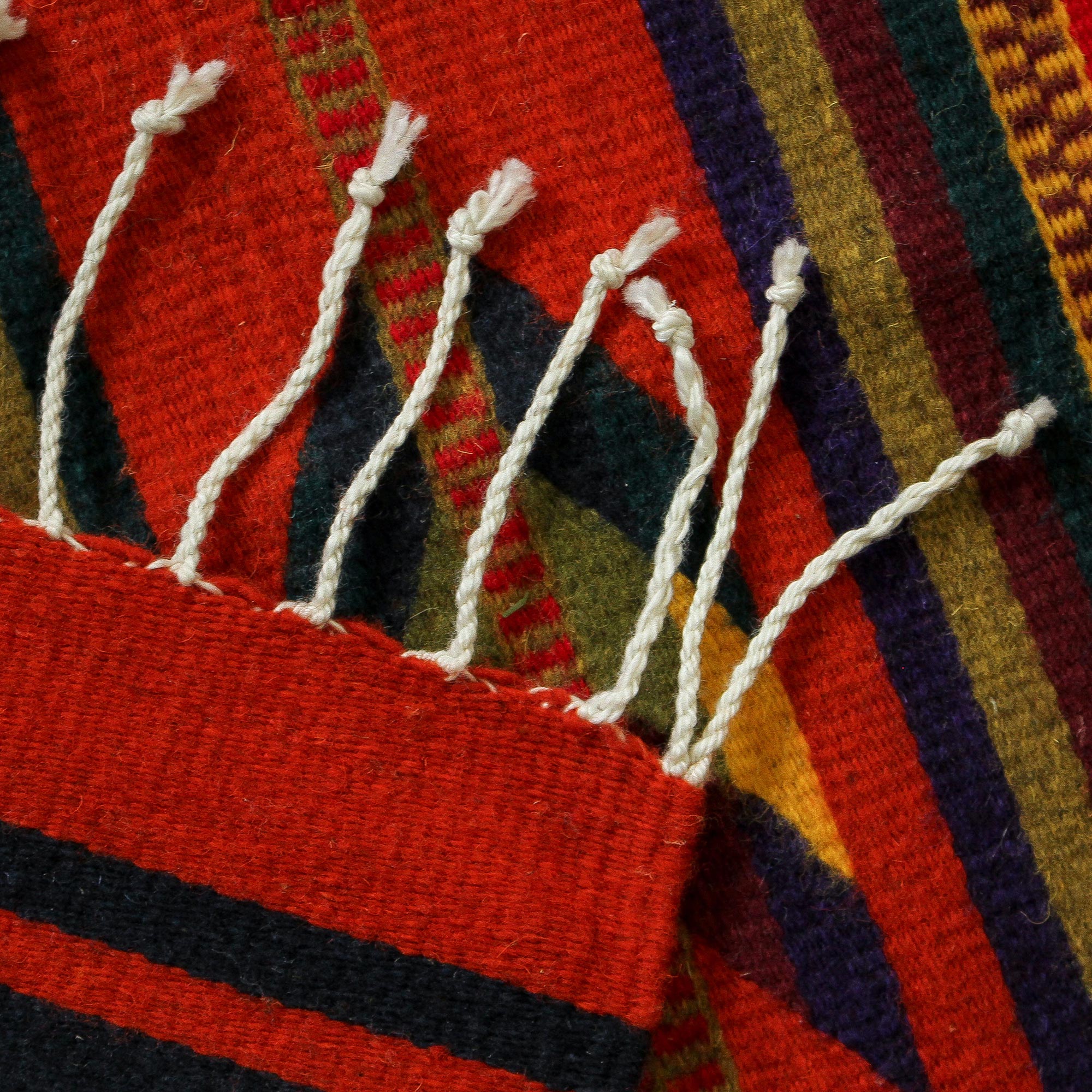 Premium Geometric Wool Rug - Handwoven in Mexico (2x3)
