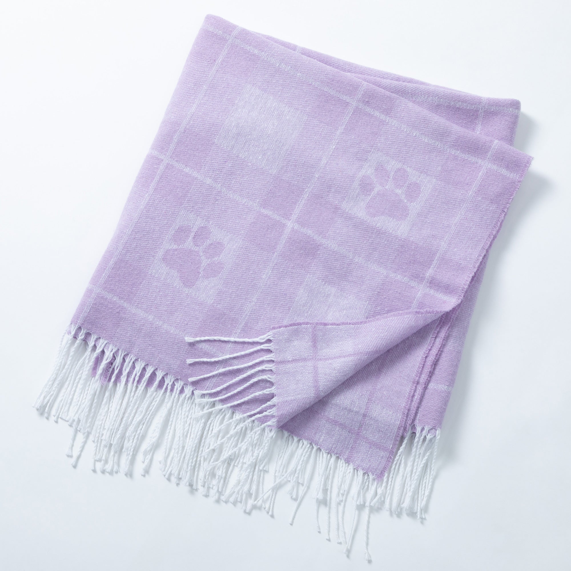 Premium Paw Print Cotton Blend Throw Blanket - Cozy & Stylish 70¡± x 56¡±