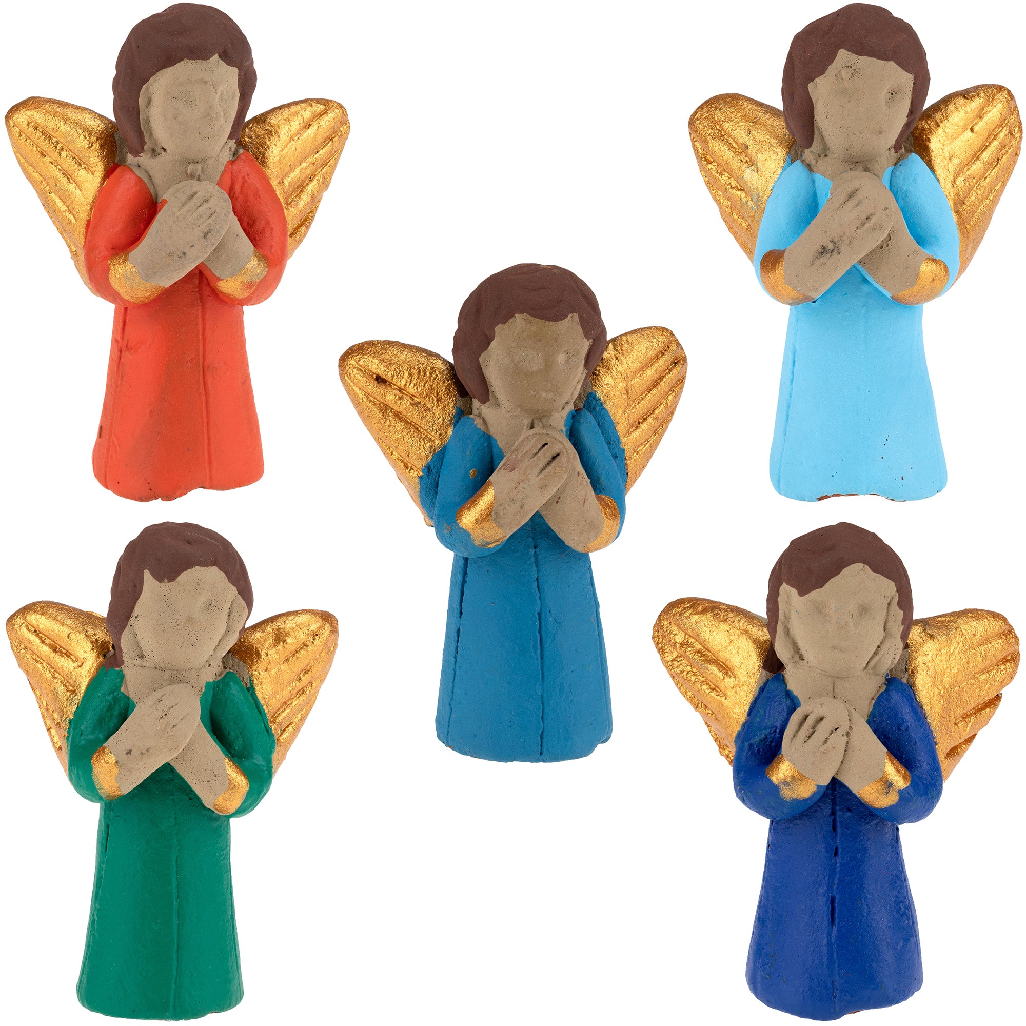 Premium Guardian Angel Ceramic Charm - Handcrafted in Guatemala