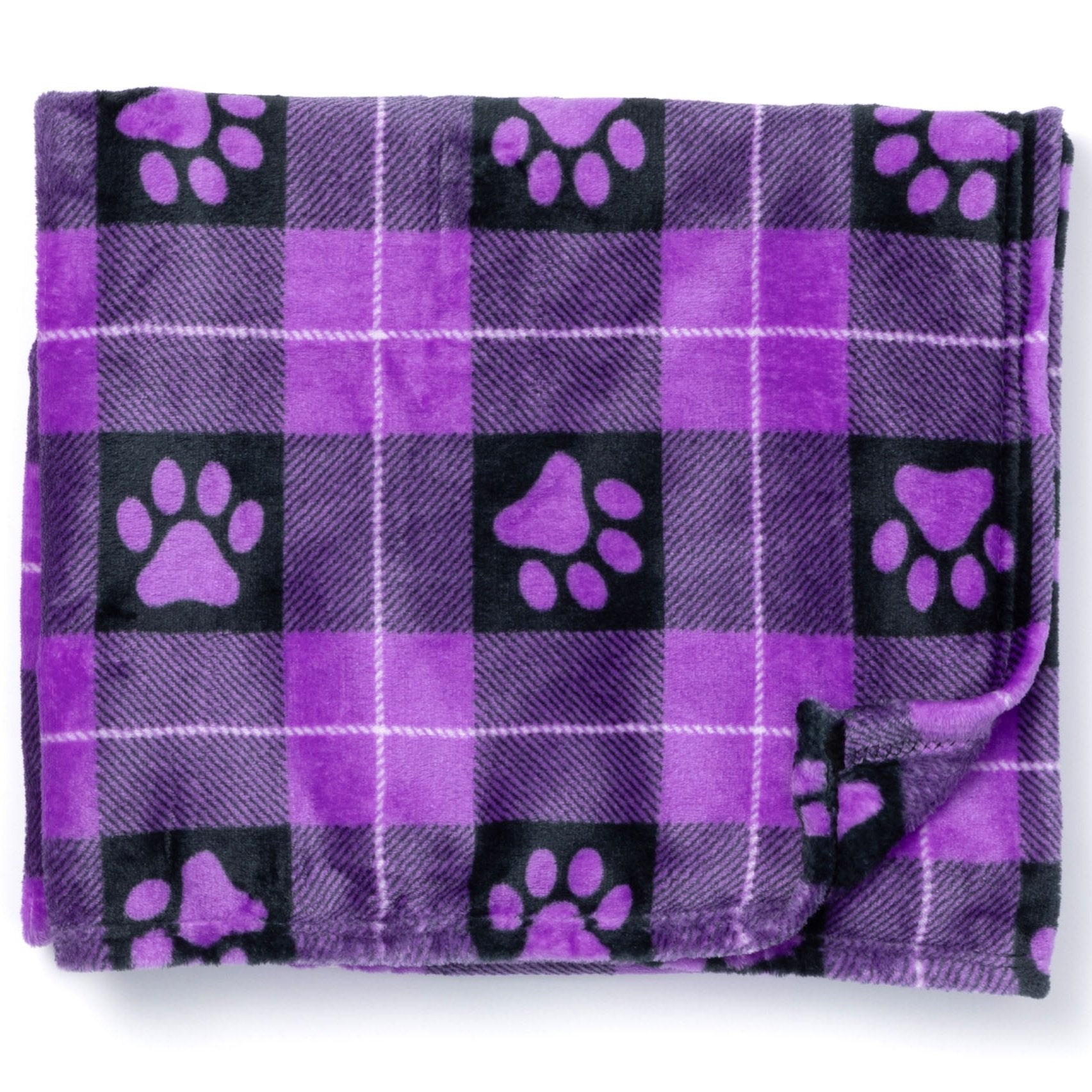 Premium Paw Print Fleece Blanket - Ultimate Cozy Comfort