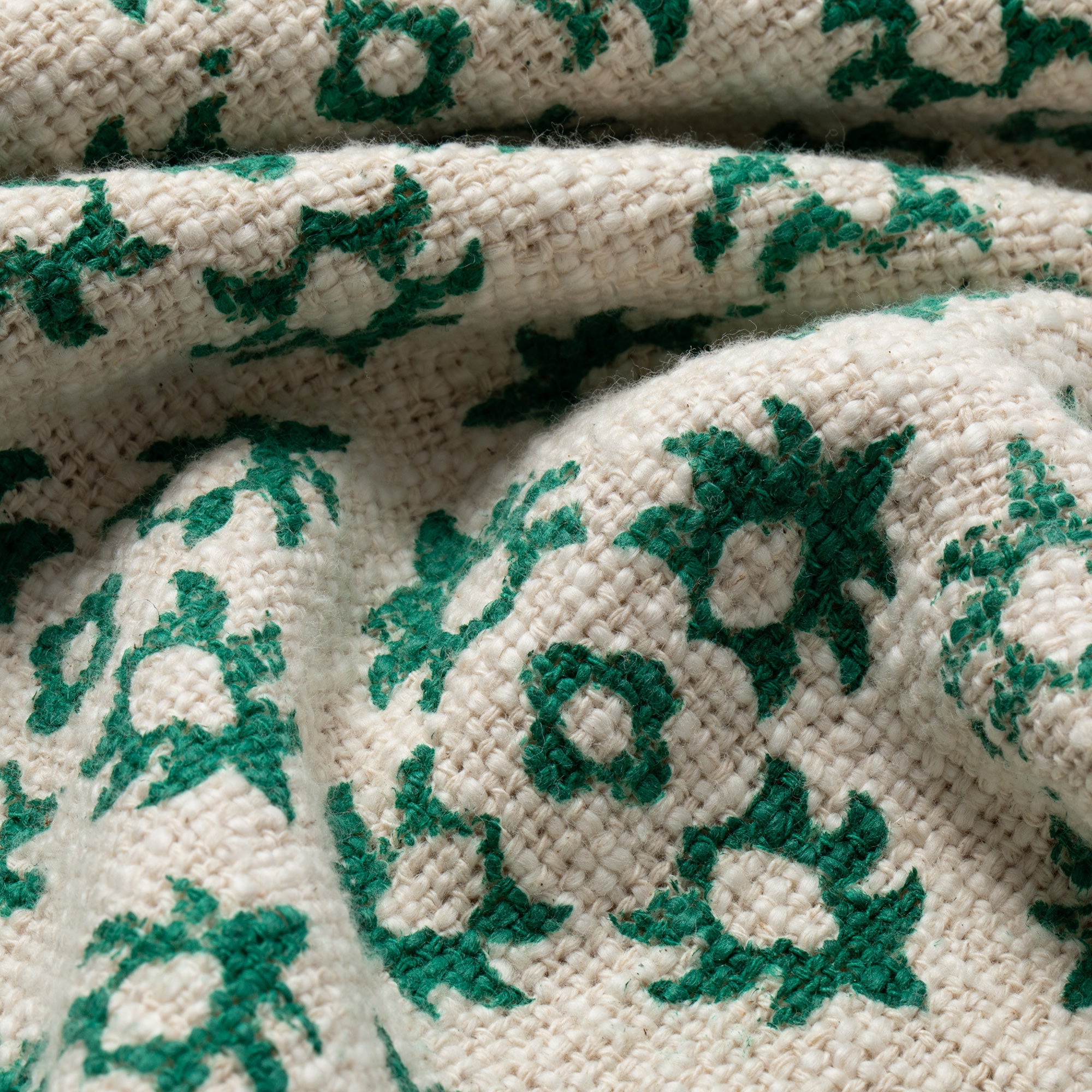 Premium Woven Floral Cotton Throw Blanket