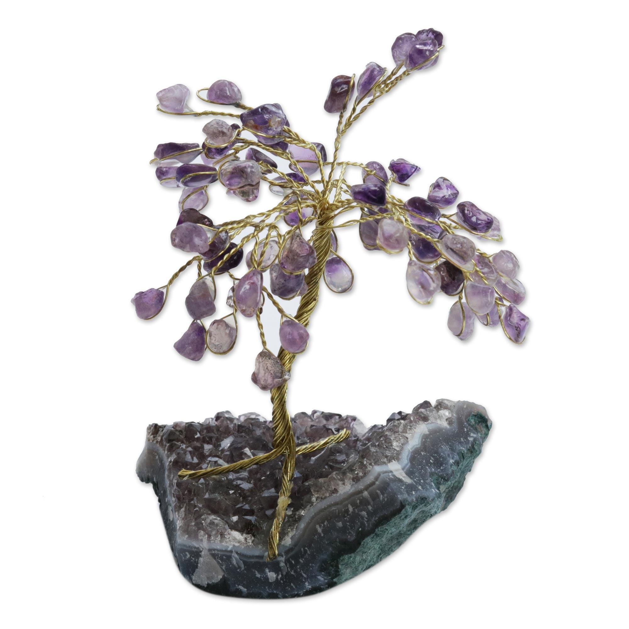 Premium Amethyst Gemstone Tree Sculpture – Handcrafted in Brazil