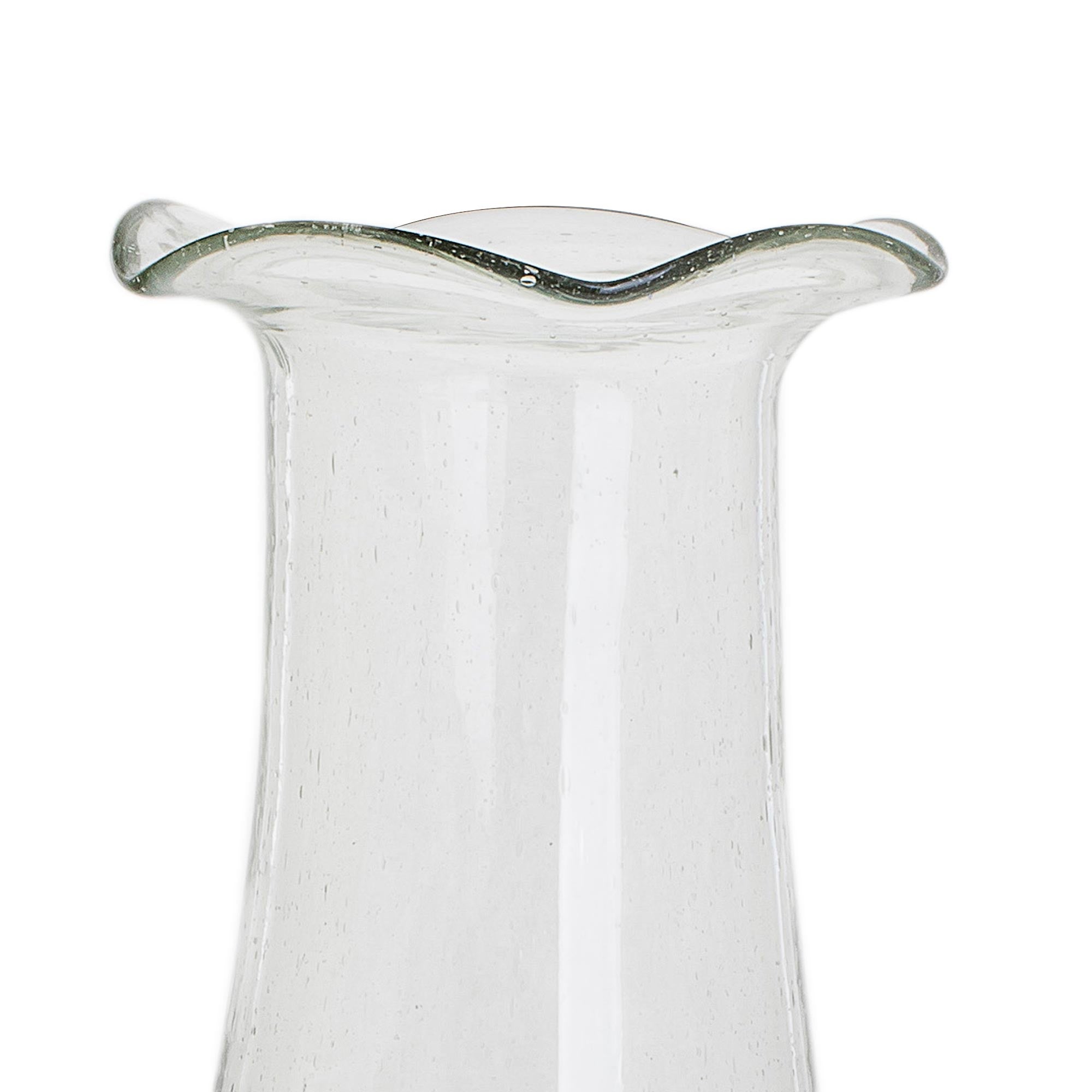 Premium Handblown Recycled Glass Vase - Glistening Sea Design